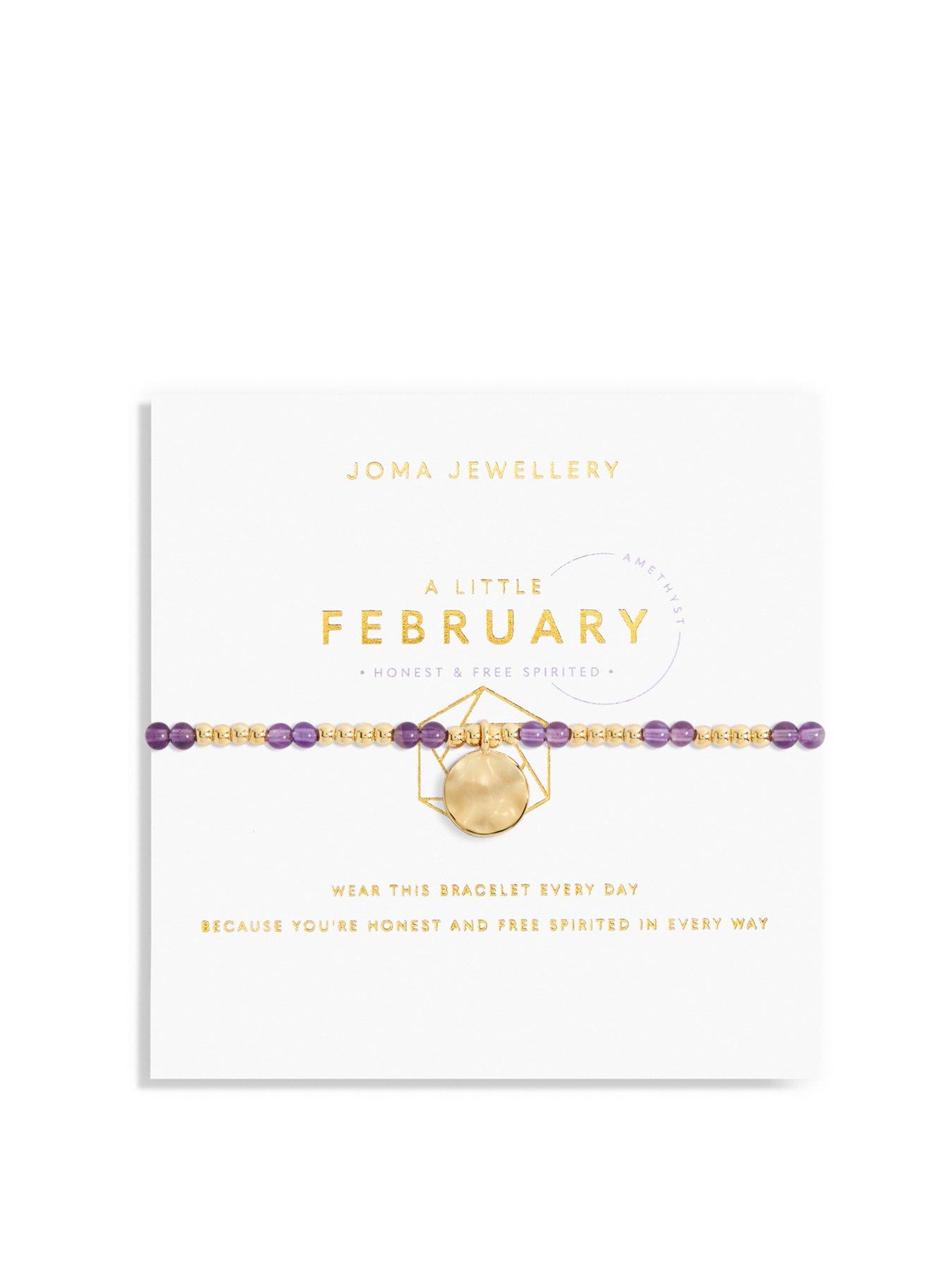 undefined February A Little Birthstone Bracelet In Gold Plating