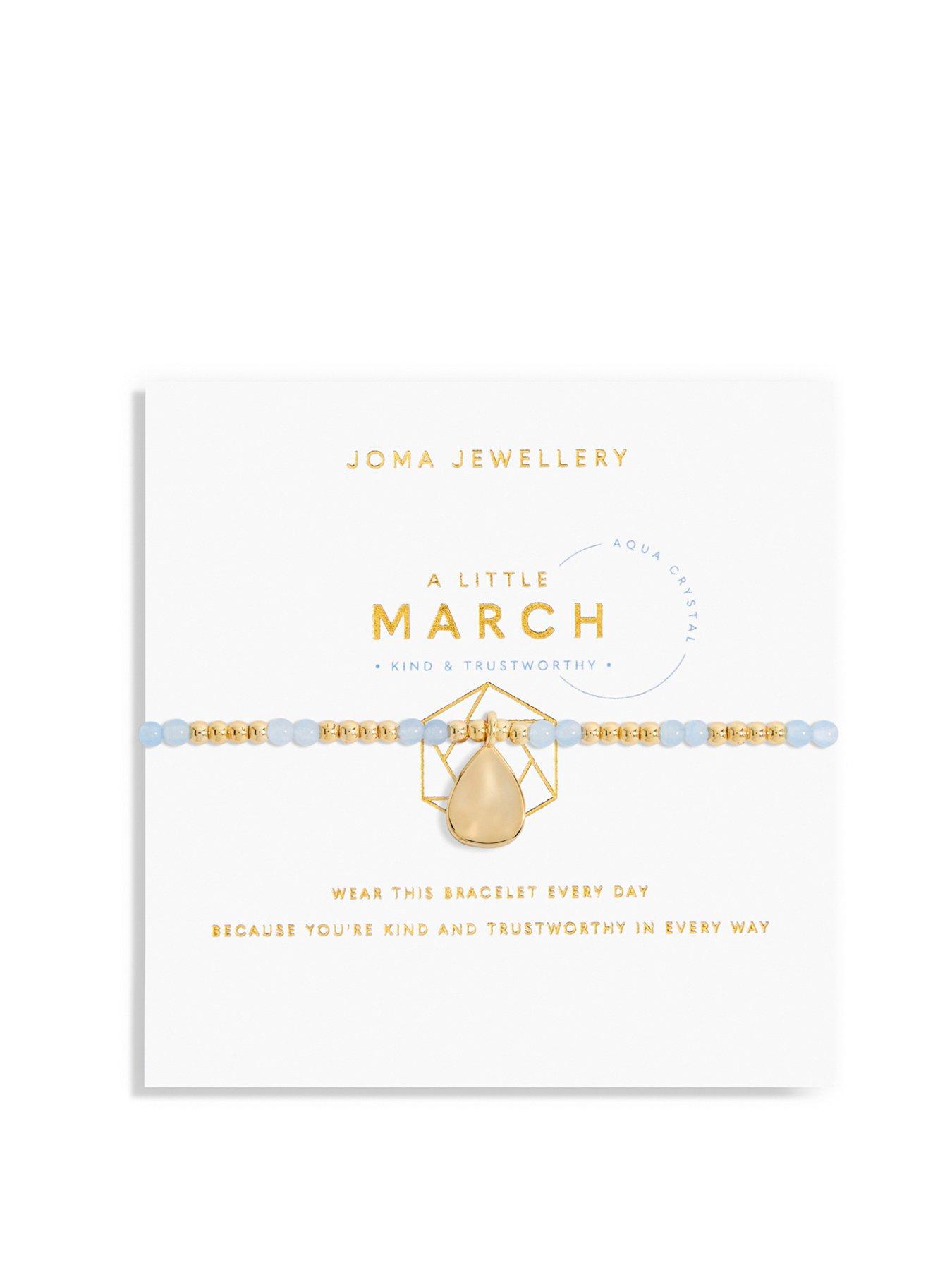  image of joma-jewellery-march-a-little-birthstone-bracelet-in-gold-plating