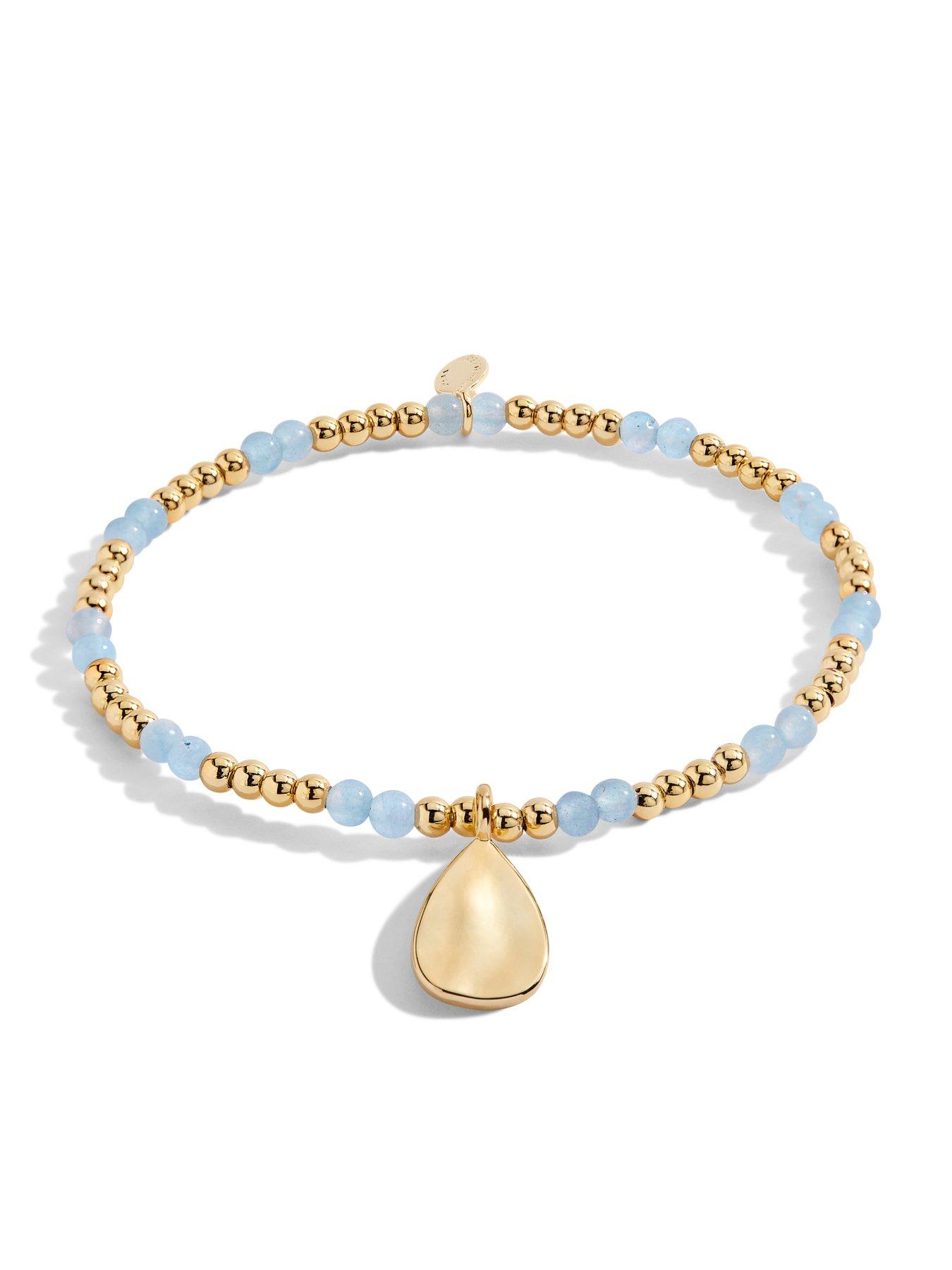  image of joma-jewellery-march-a-little-birthstone-bracelet-in-gold-plating