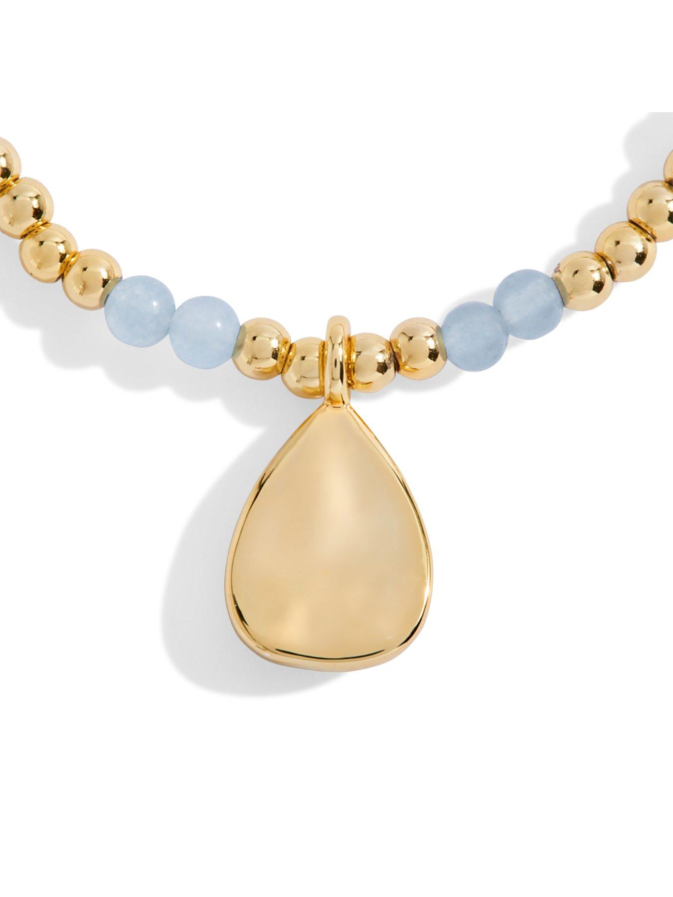  image of joma-jewellery-march-a-little-birthstone-bracelet-in-gold-plating