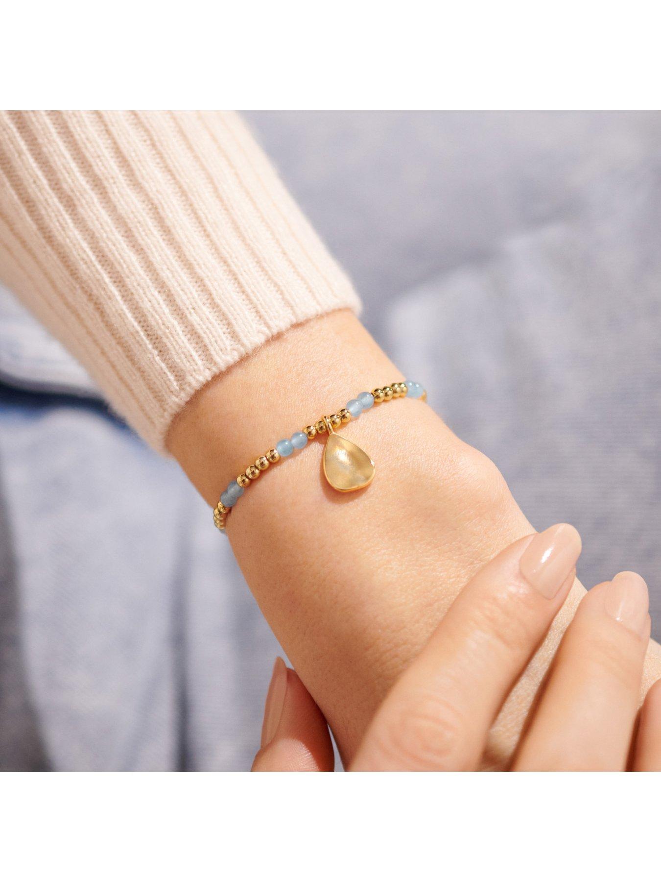  image of joma-jewellery-march-a-little-birthstone-bracelet-in-gold-plating