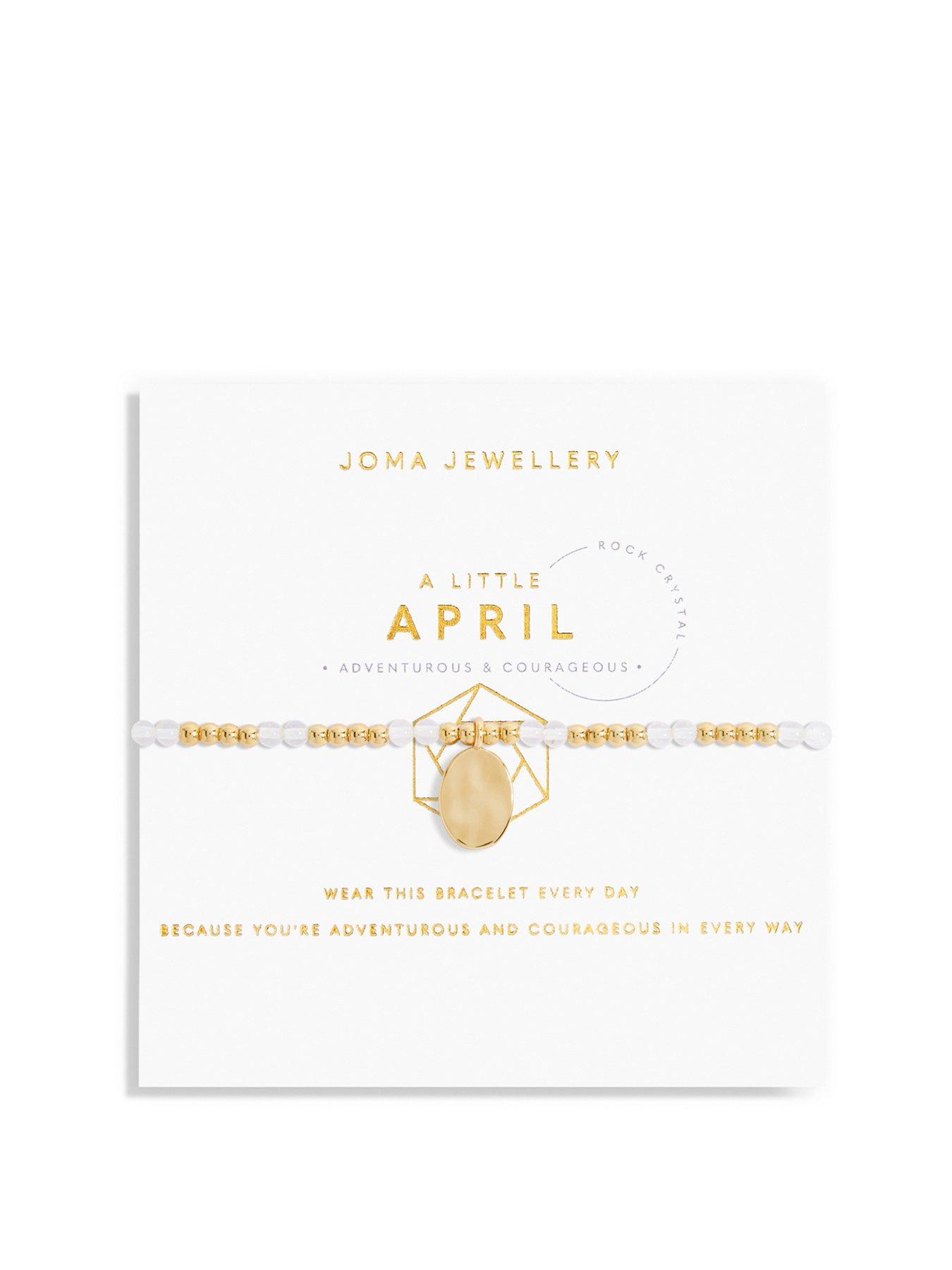 undefined April A Little Birthstone Bracelet In Gold Plating