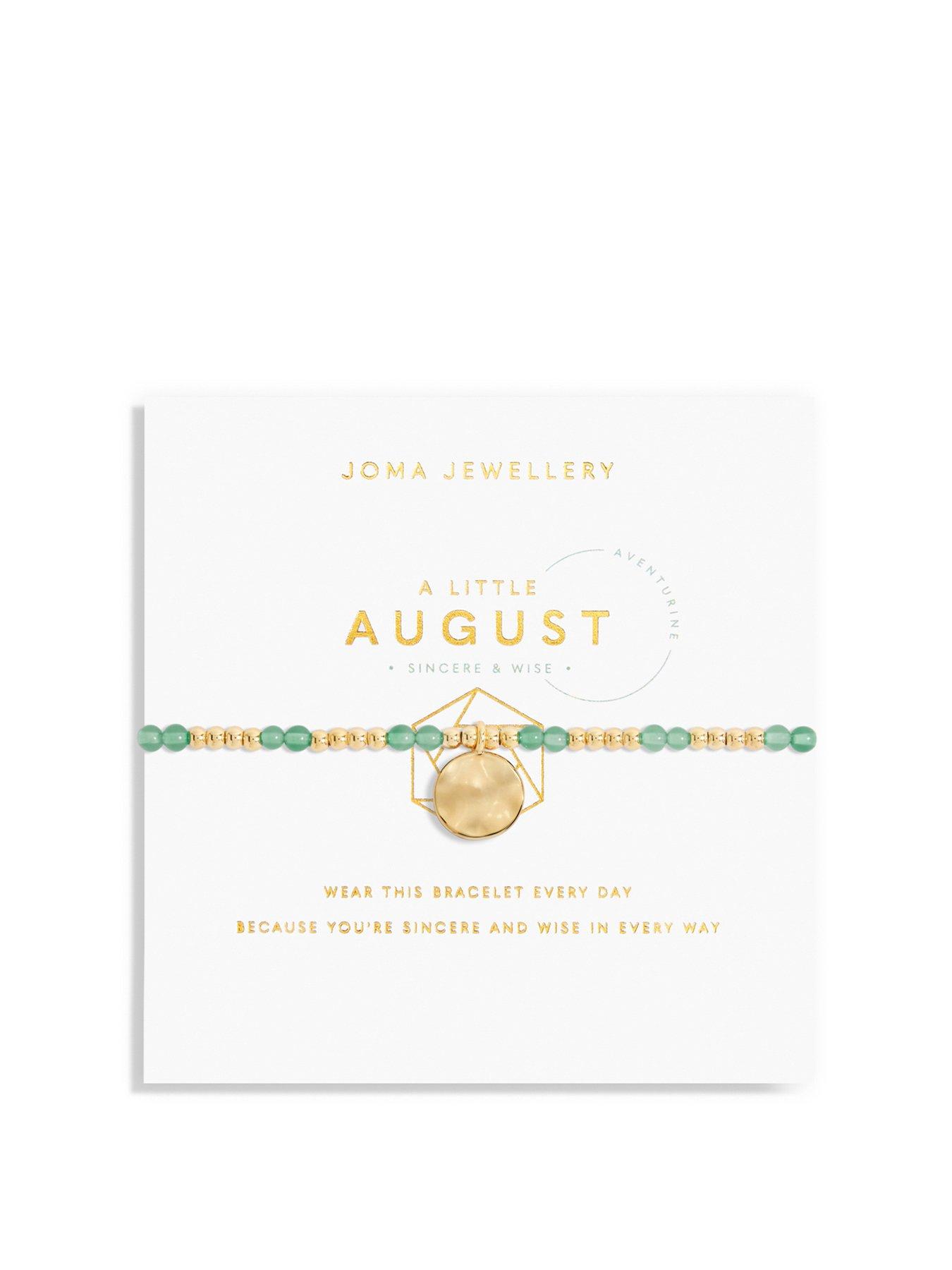 undefined August A Little Birthstone Bracelet In Gold Plating