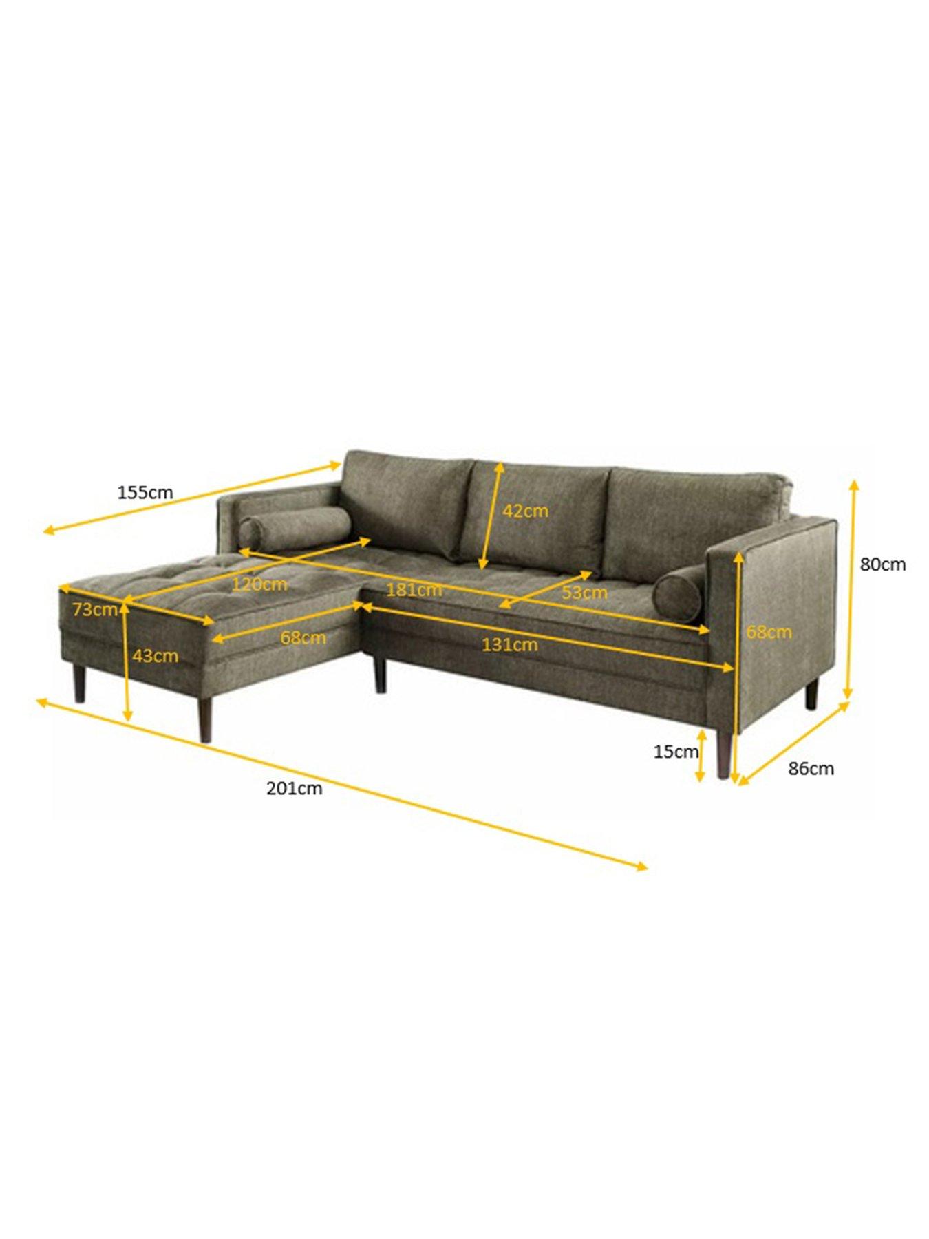 Image 7 of 7 of Very Home New Orleans Fabric&nbsp;Left Hand Chaise Sofa