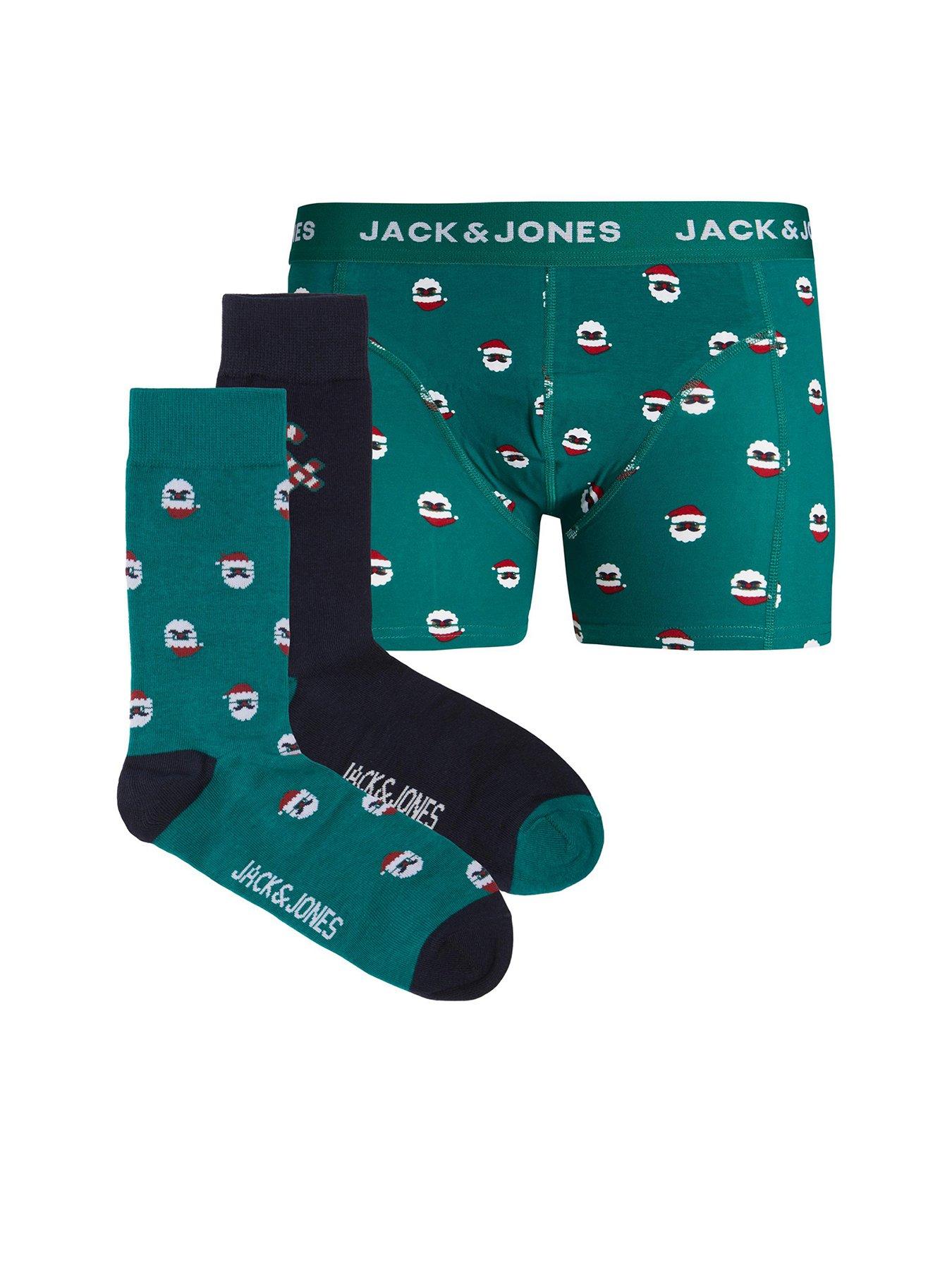 Jack & Jones Junior Boys Christmas Sweet Santa Socks And Boxers