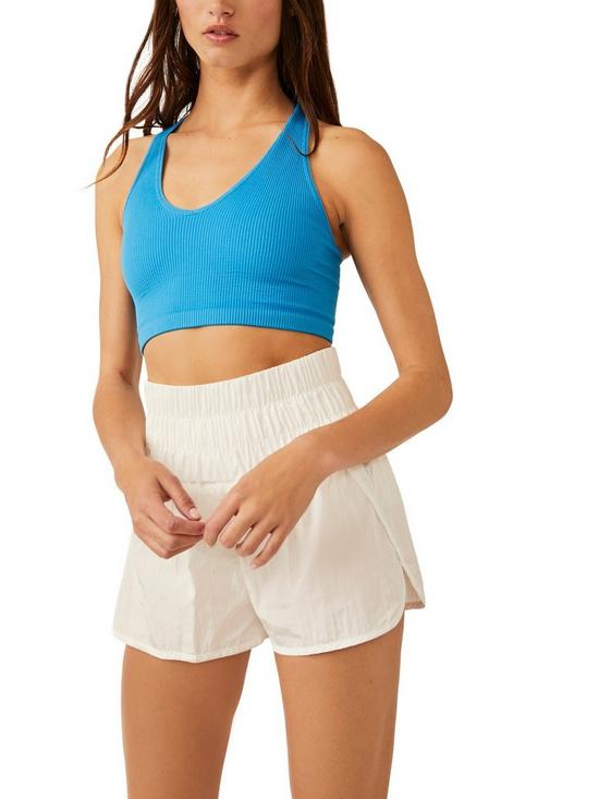 front image of free-people-movement-free-throw-crop-top-blue