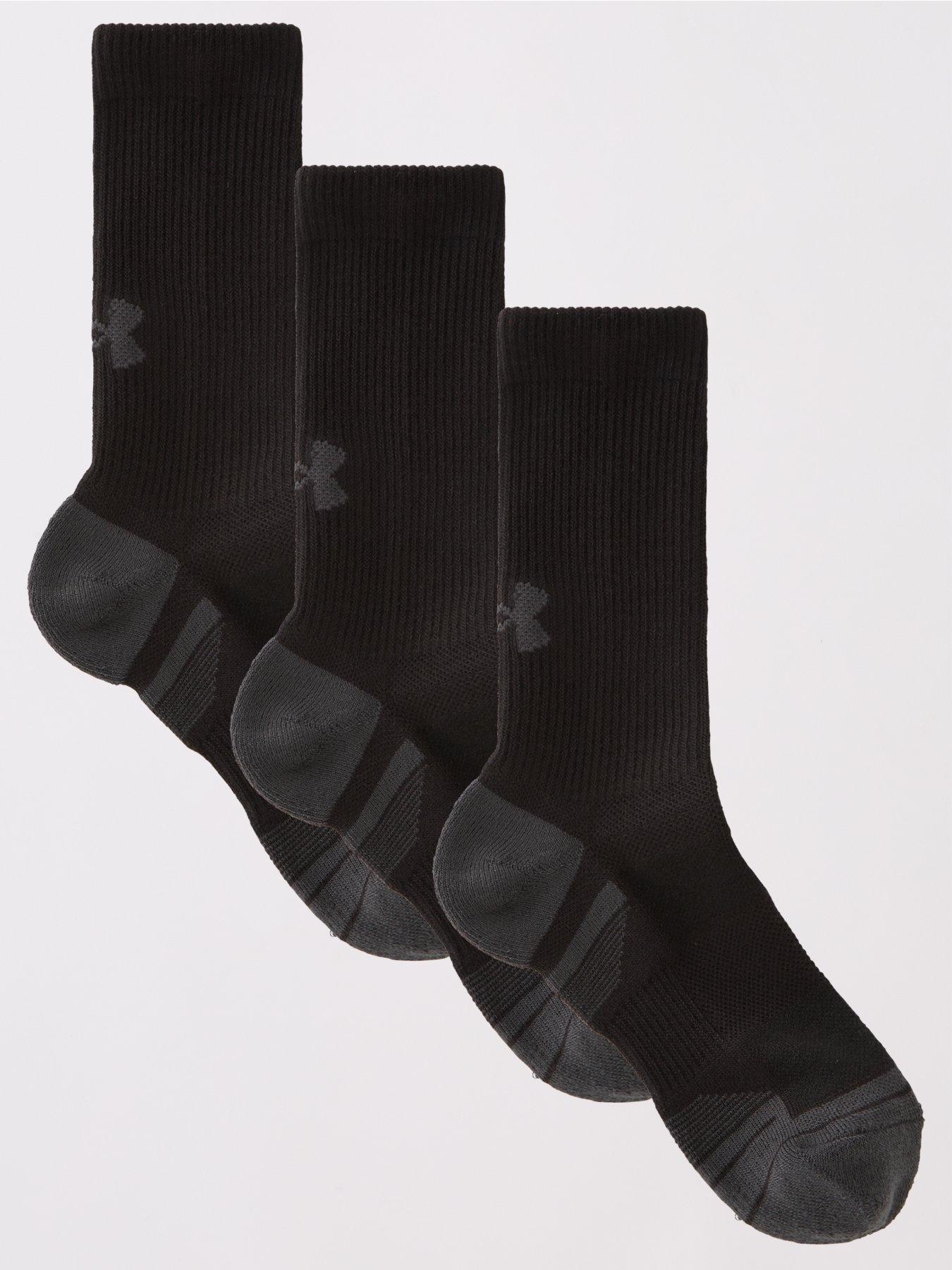undefined Kids Performance Tech 3 Pack Crew Socks - Black