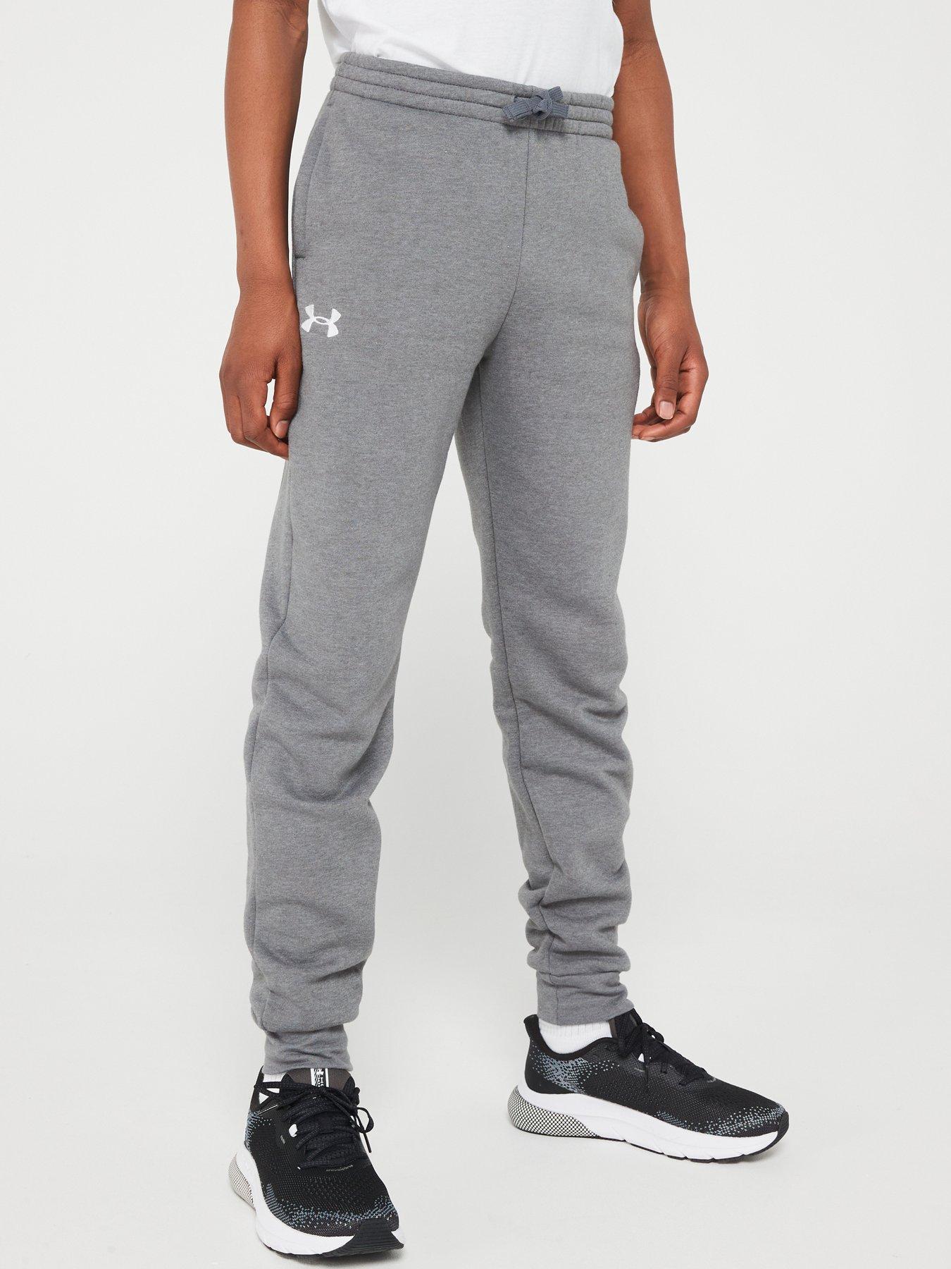 UNDER ARMOUR Boys Rival Fleece Joggers Black White littlewoods