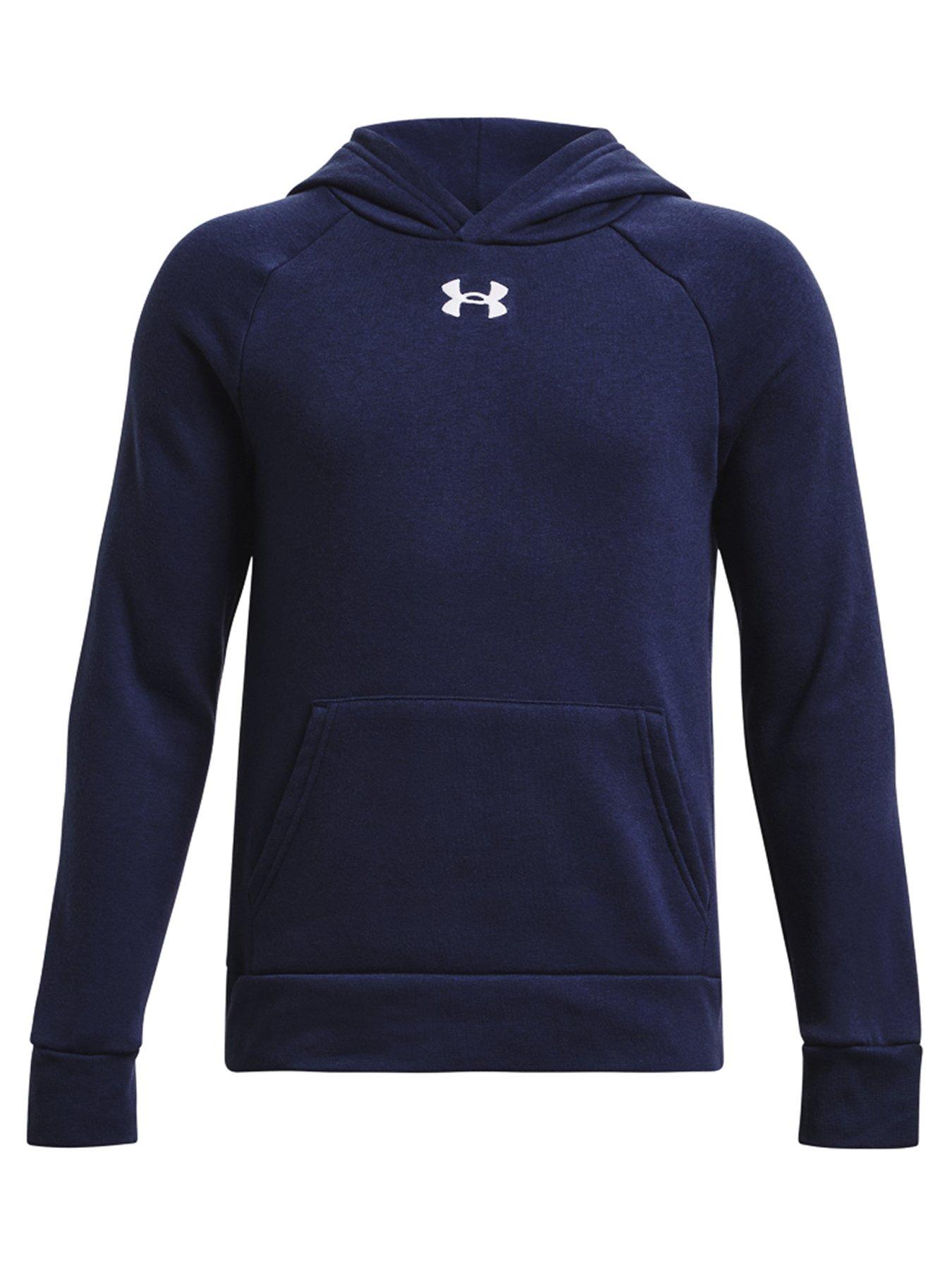 Under Armour Rival Fleece Full-Zip Hoodie, Black/White at John