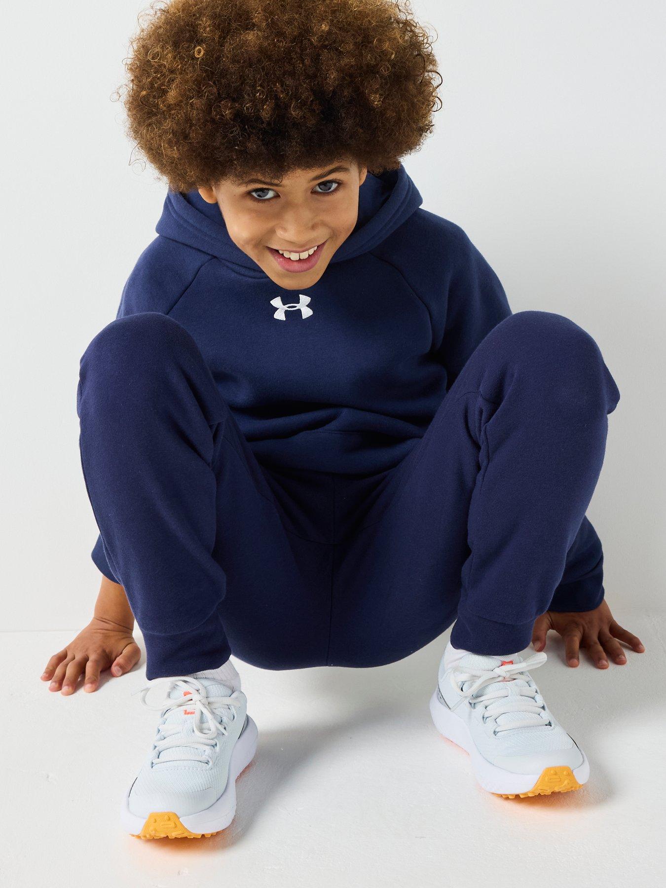 Image 5 of 6 of UNDER ARMOUR Boys Rival Fleece Hoodie - Navy