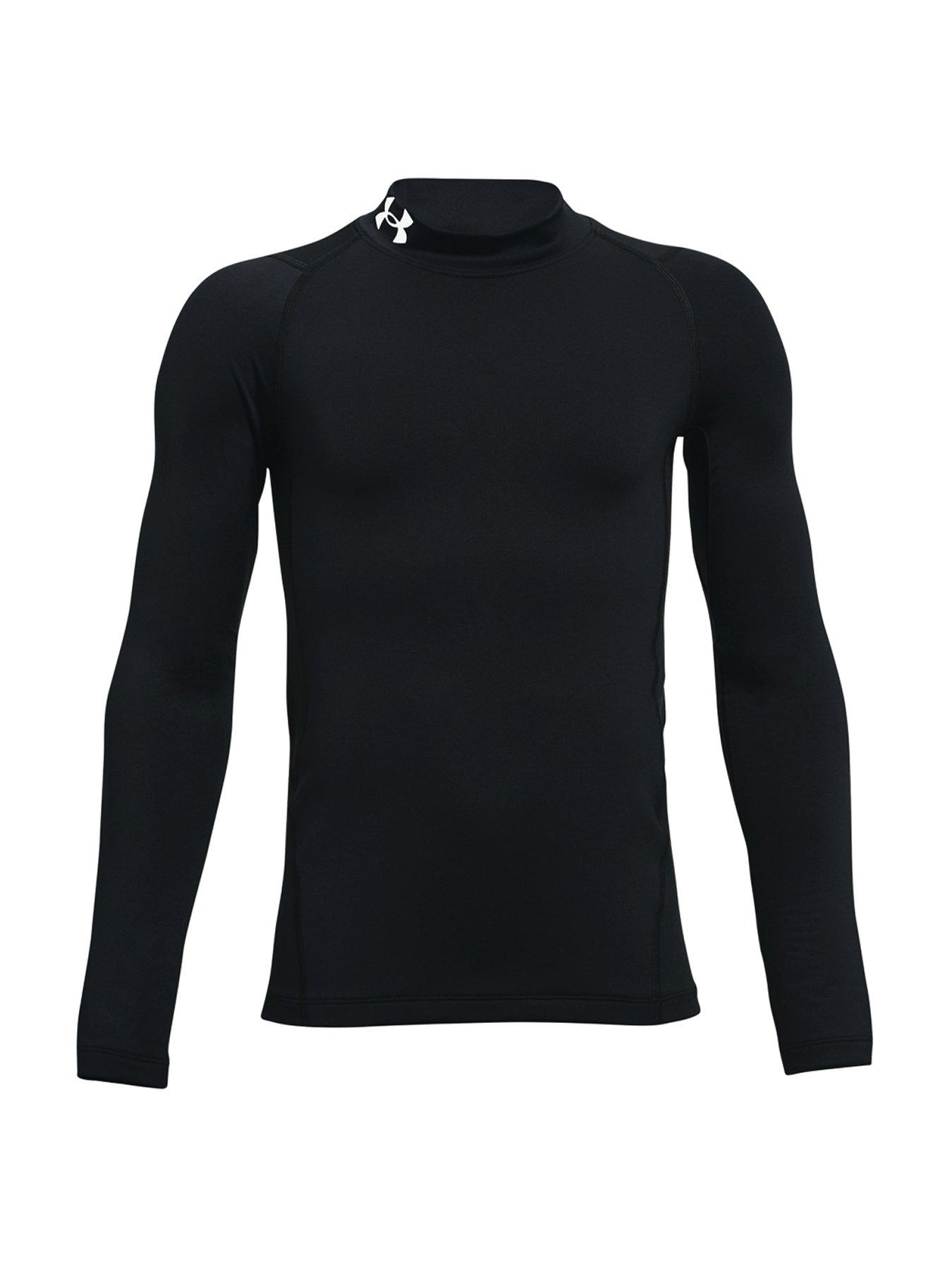 UNDER ARMOUR Men's Training ColdGear® Armour Twist Mock Neck Long Sleeve  Top - Black