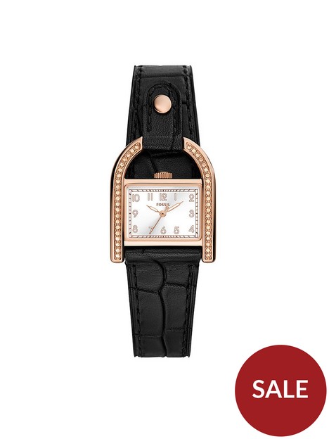 fossil-harwell-black-leather-strap-watch