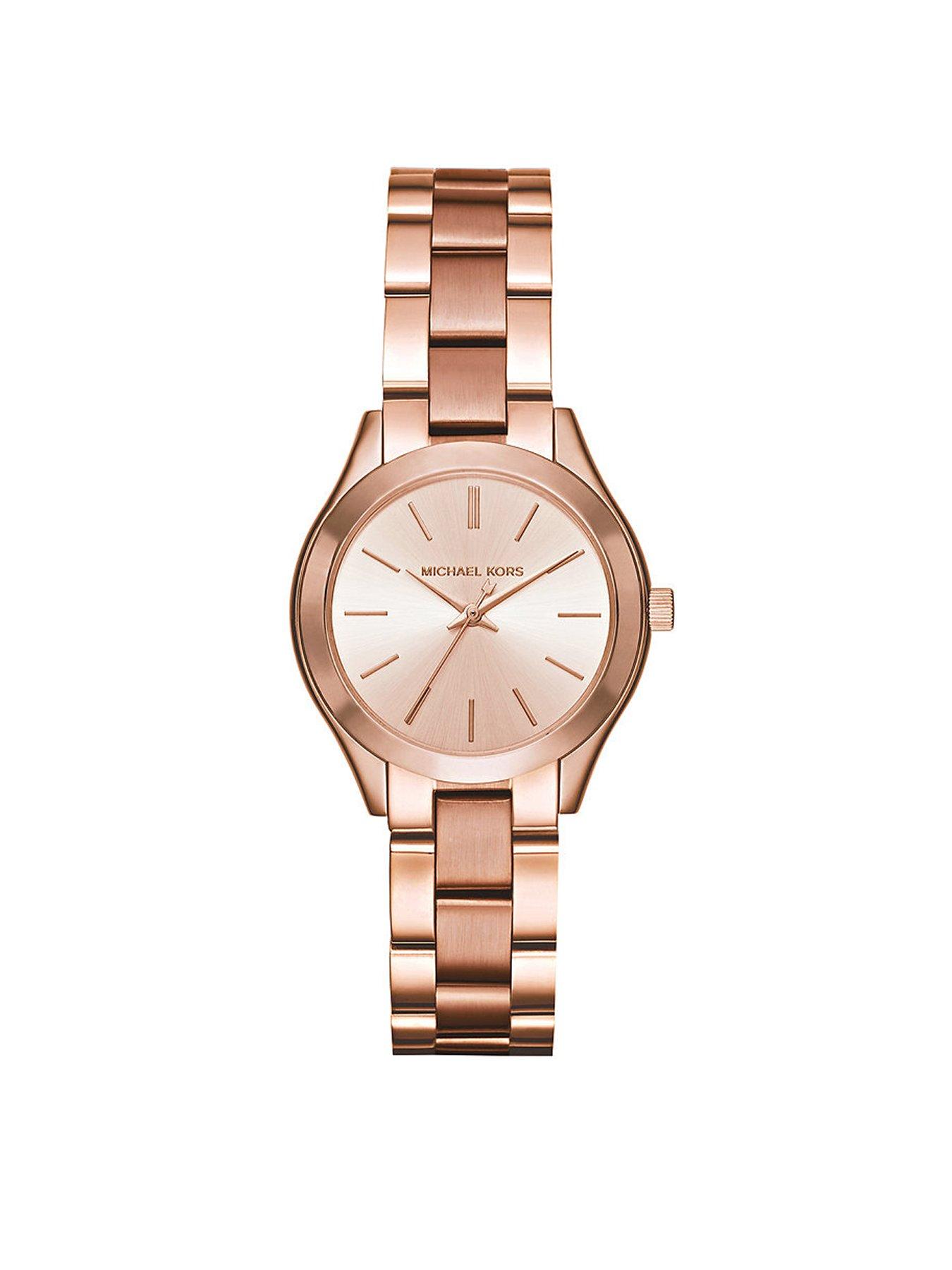 Michael kors slim runway hot sale coated stainless steel watch