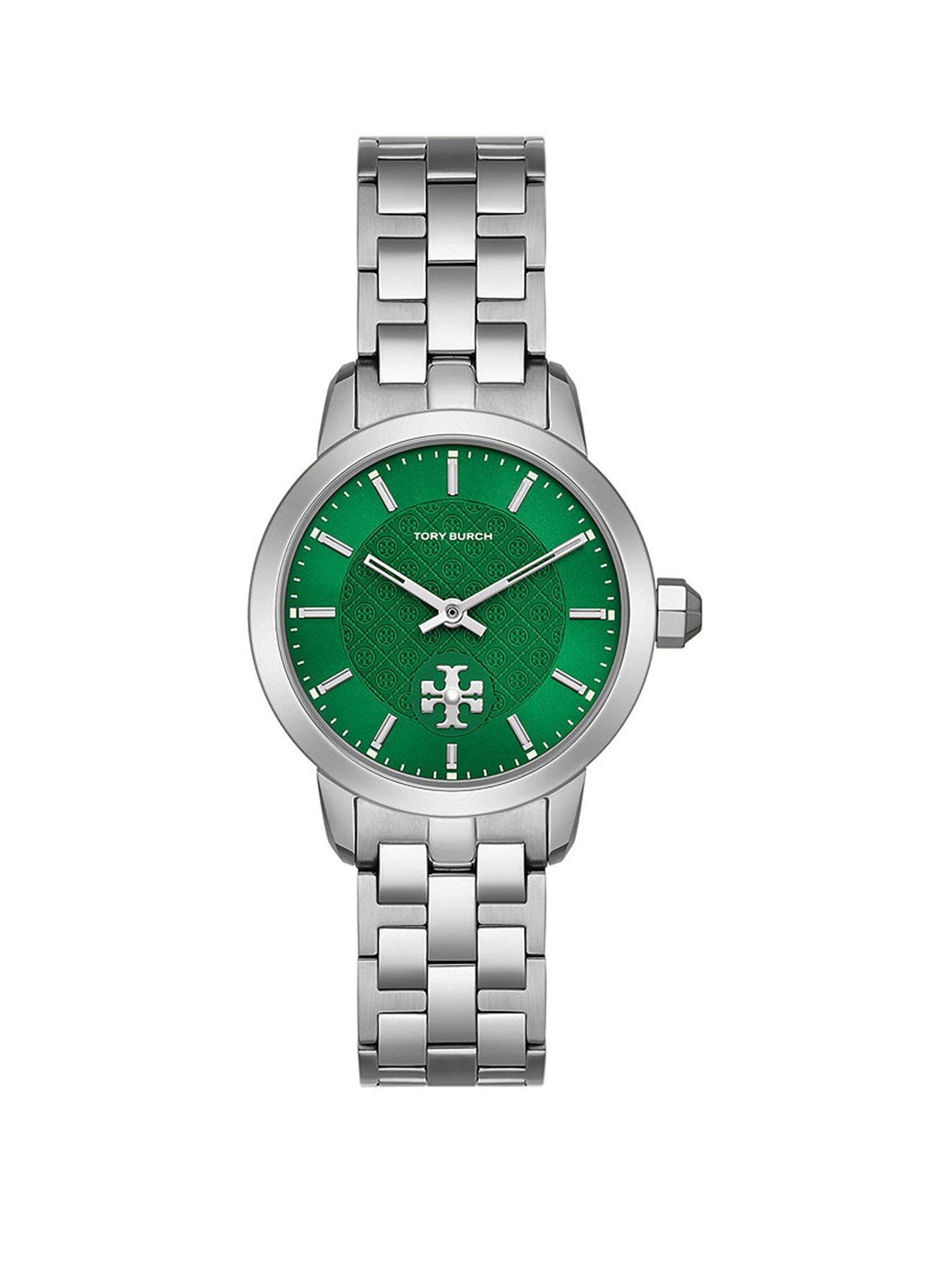  image of tory-burch-the-tory-green-dial-watch