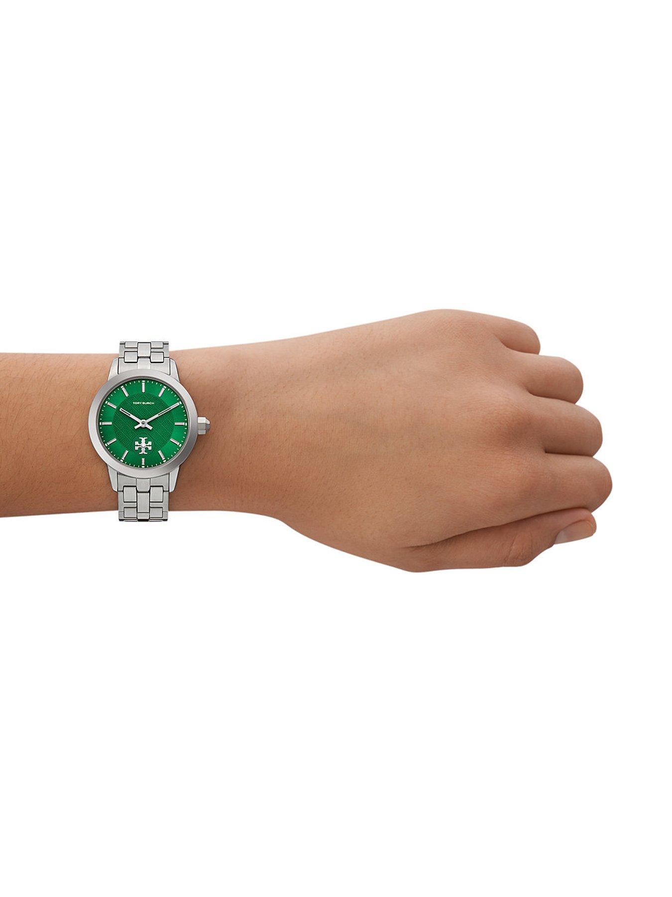  image of tory-burch-the-tory-green-dial-watch
