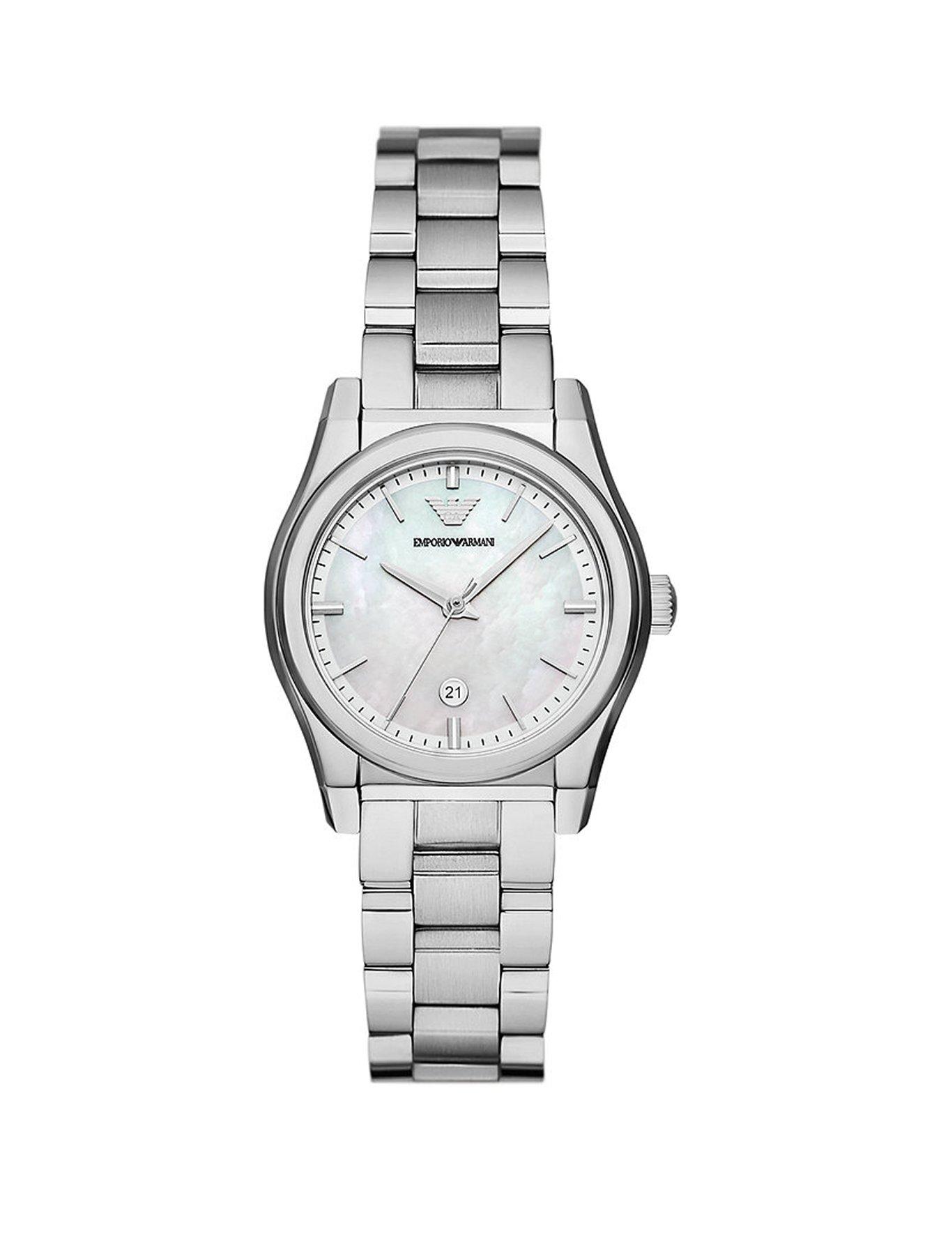 Armani ladies watch mother of clearance pearl