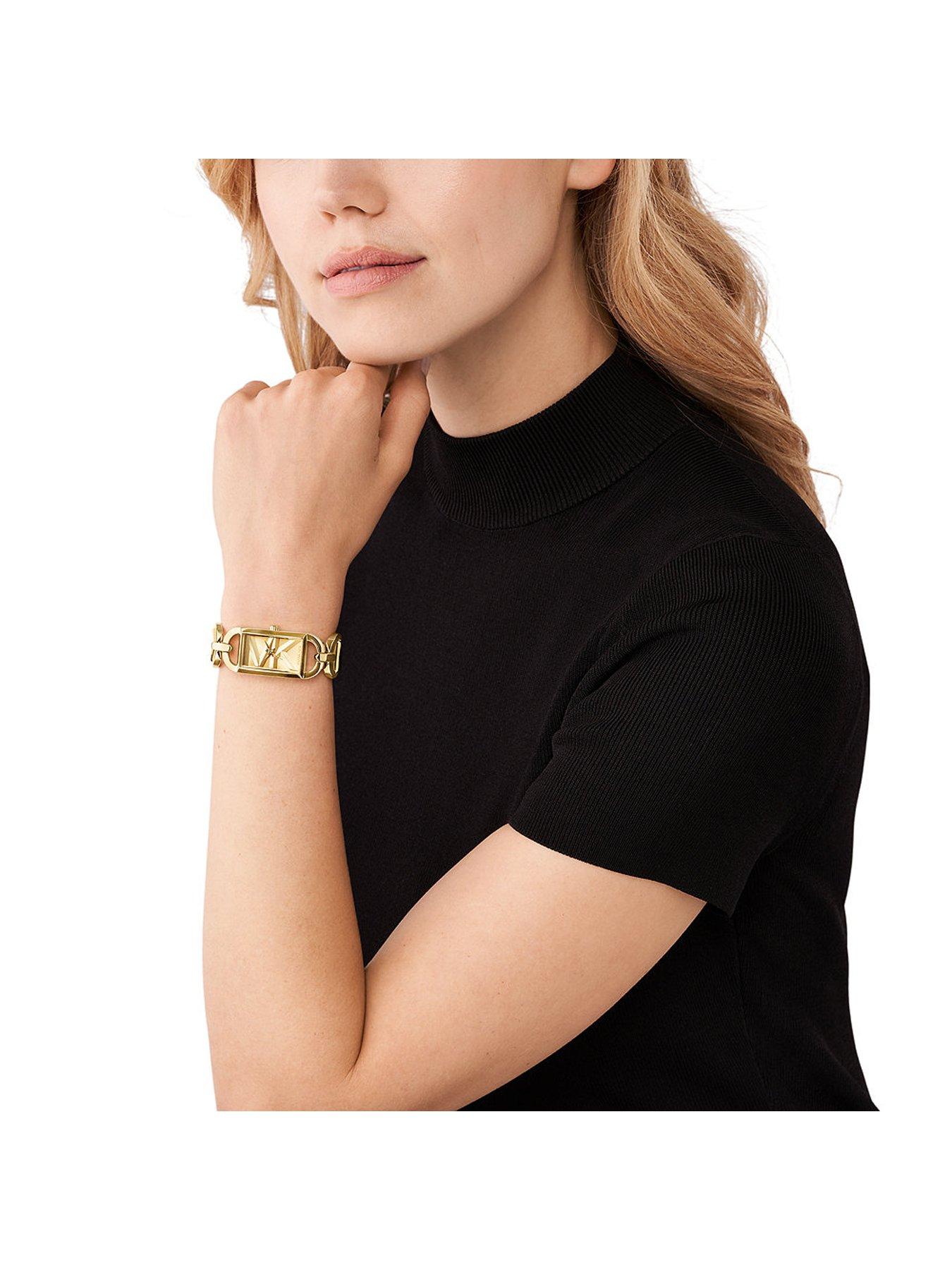 Michael kors black and gold bracelet on sale