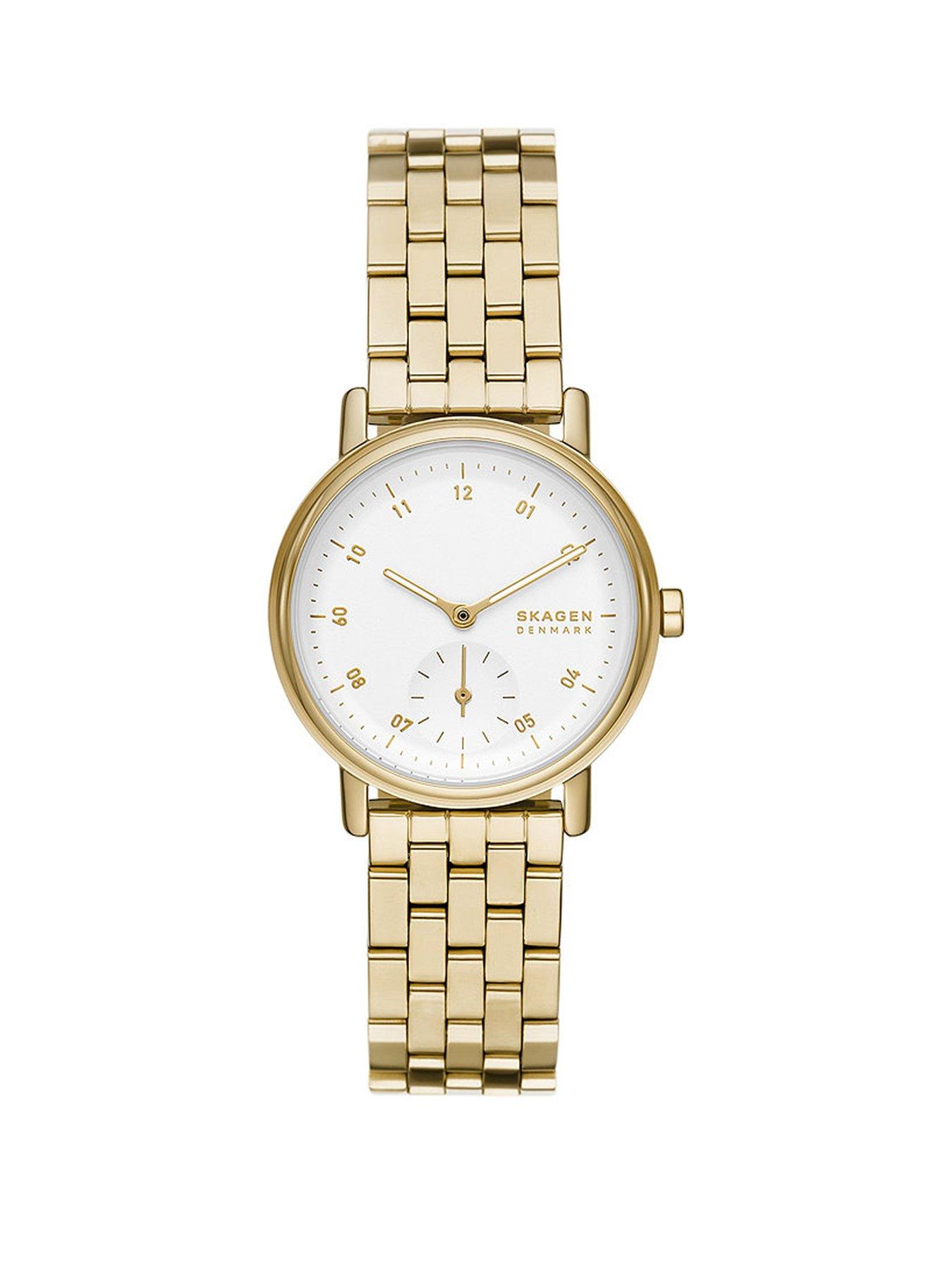 skagen-kuppel-lille-gold-link-bracelet-watch
