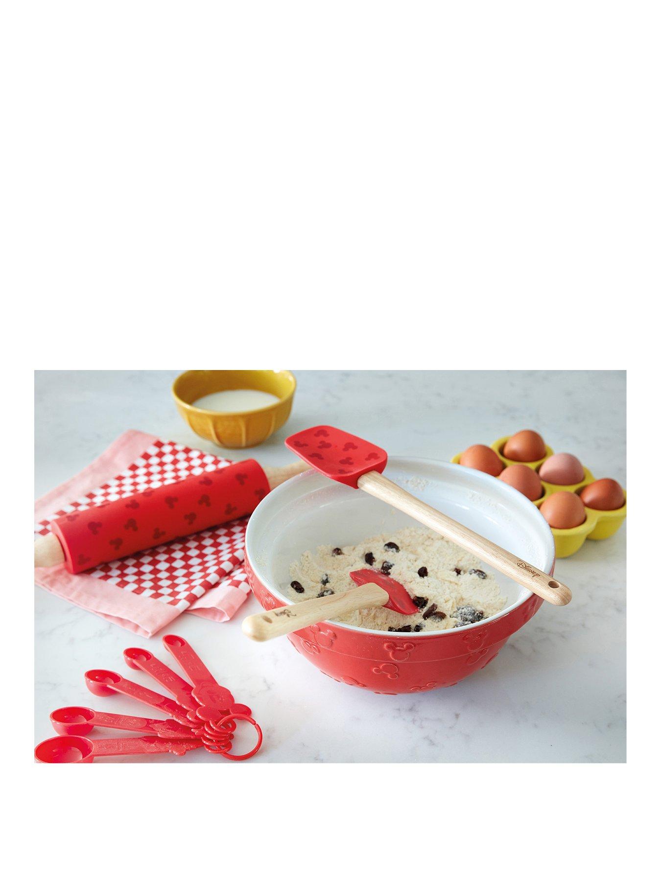 disney-bake-with-mickey-mouse-ceramic-mixing-bowlnbspspatula-and-and-measuring-spoons-set