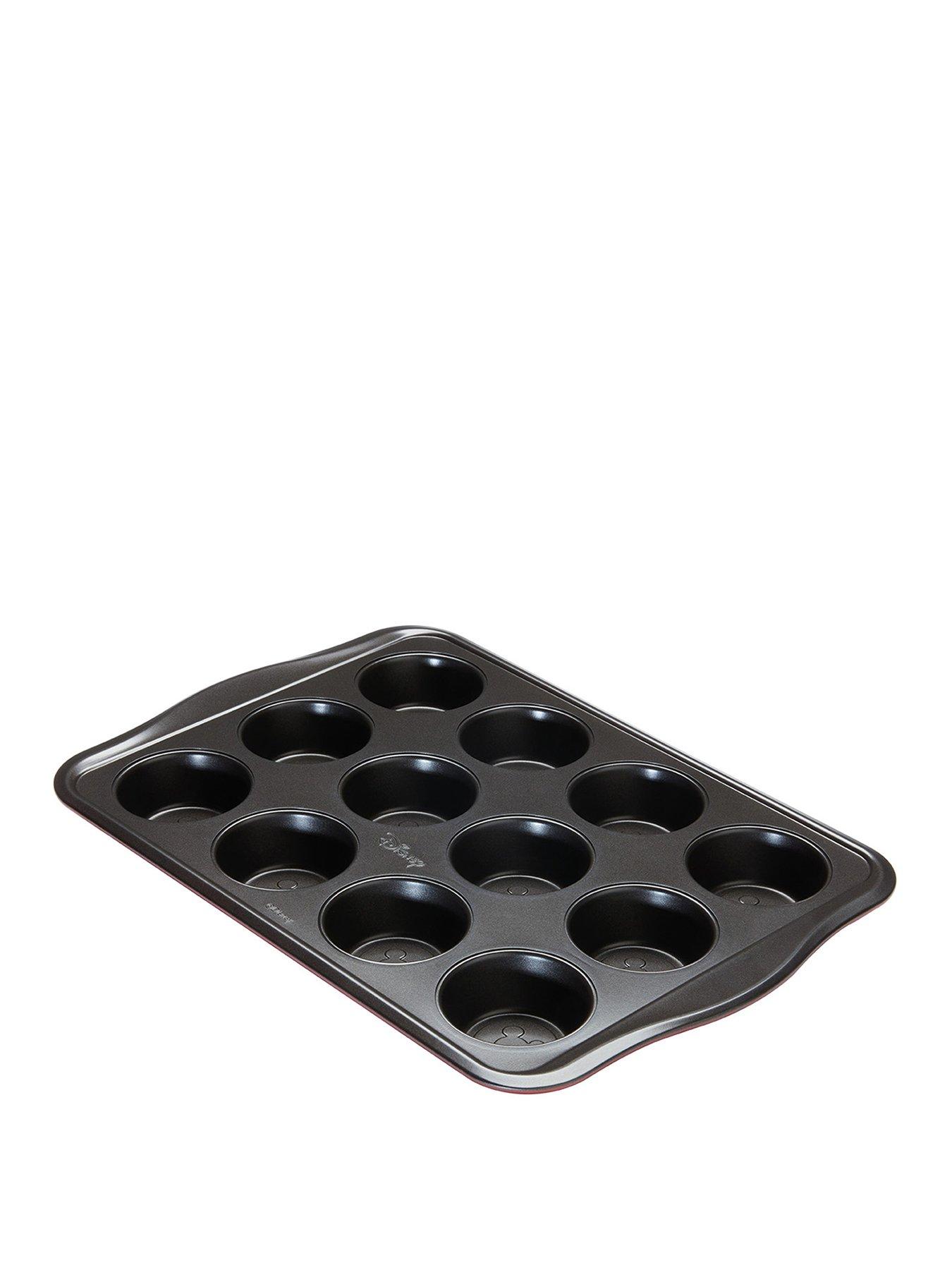 disney-bake-with-mickey-mouse-non-stick-12-cup-muffin-traynbsp--red-amp-black