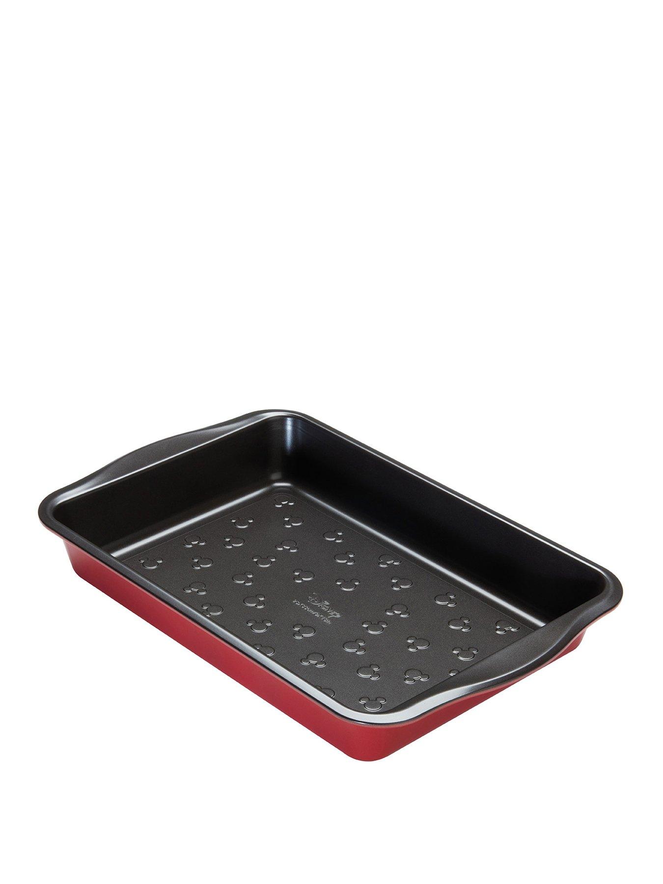 undefined Bake with Mickey Mouse Non Stick 33 x 23 cm Baking Tray - Red  &  Black