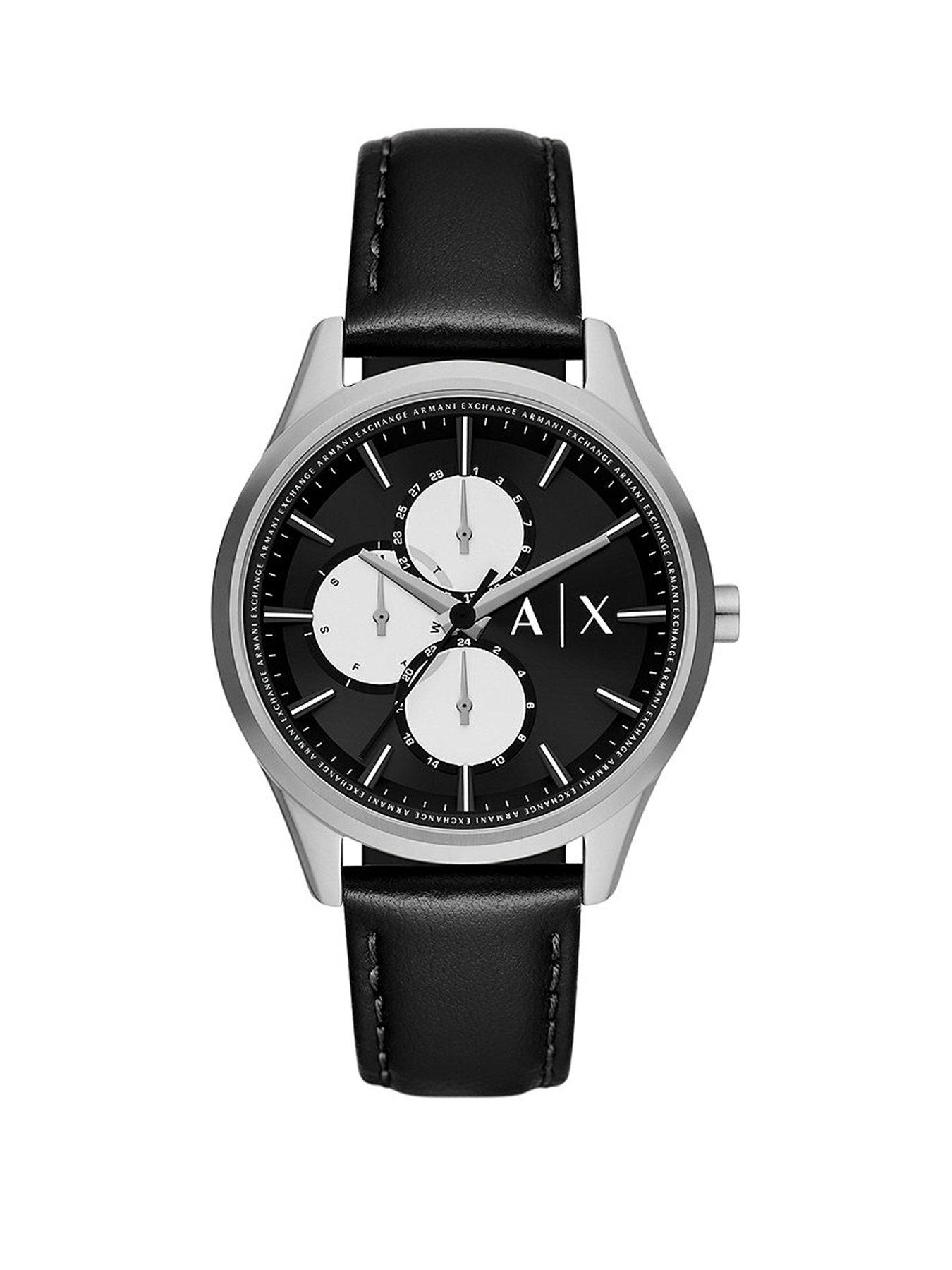 Armani Exchange Dante Mens Leather Watch littlewoods