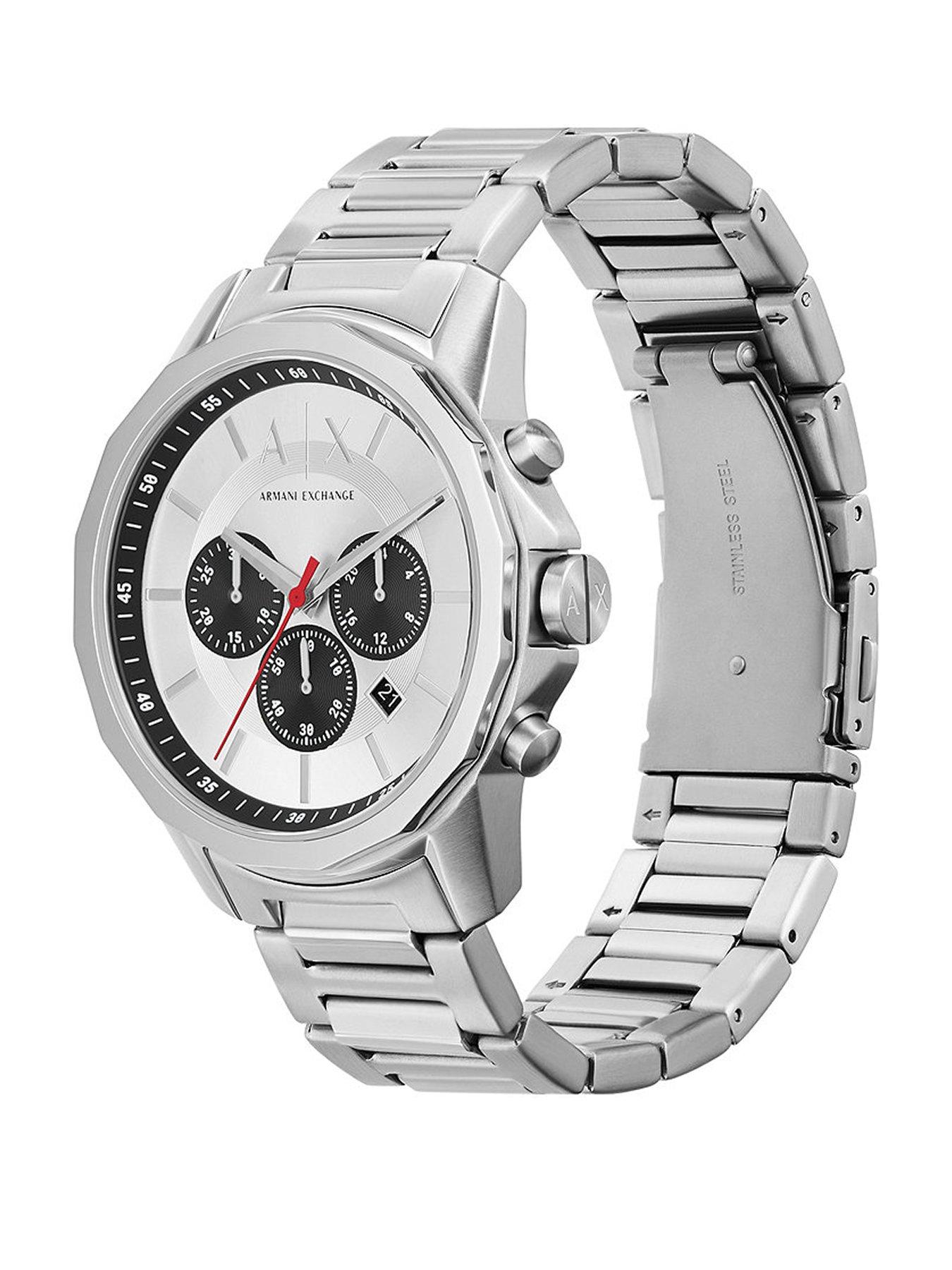 Armani exchange men's outlet stainless steel chronograph watch