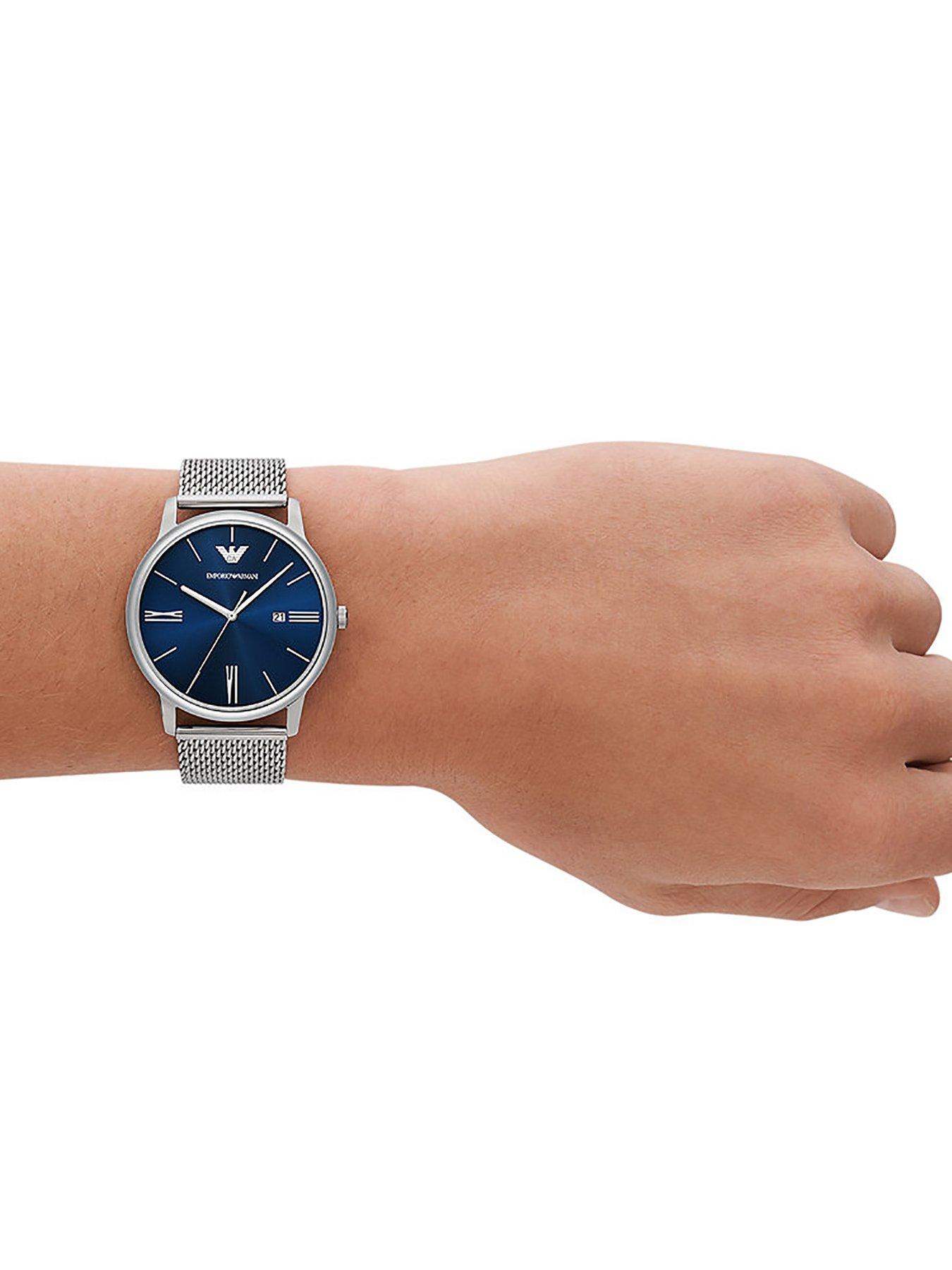 Emporio armani hot sale blue dial