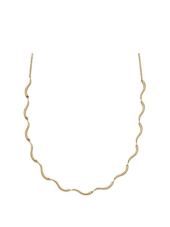 front image of skagen-agnethe-yellow-gold-tone-necklace