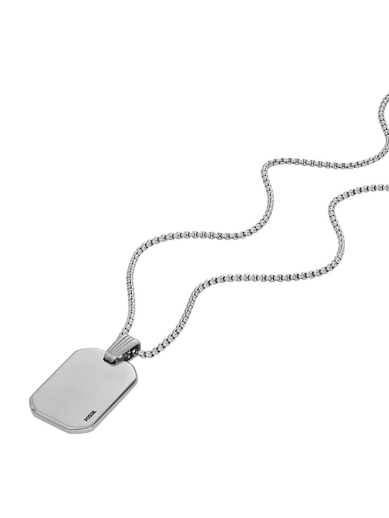 Fossil on sale necklace mens