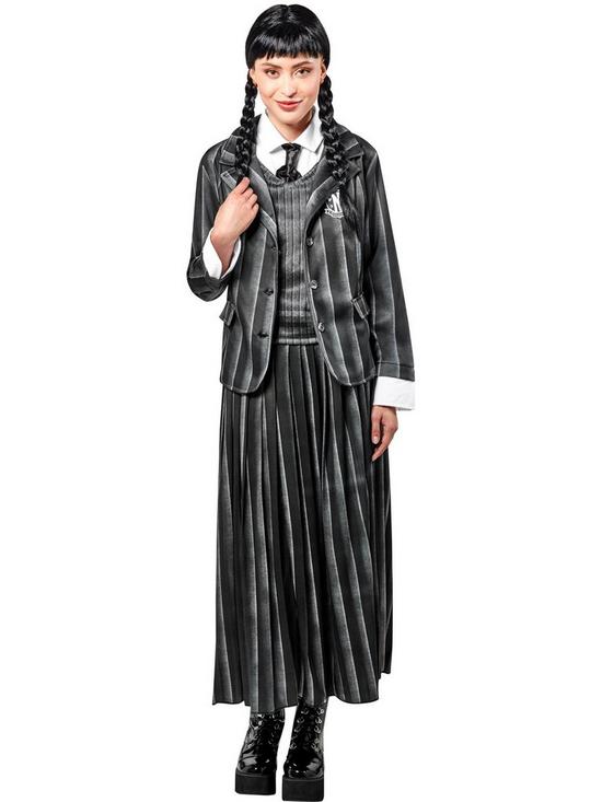 front image of wednesday-school-uniform-womens-costume