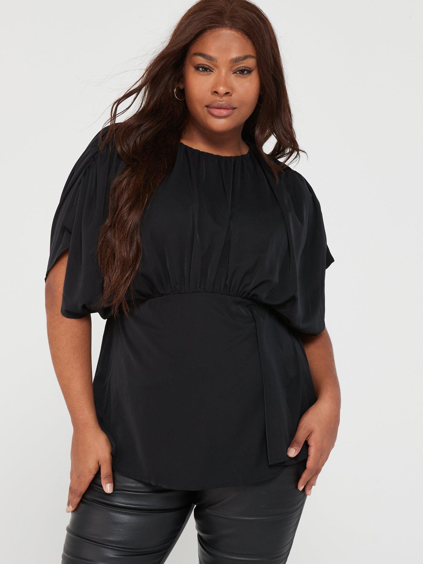 Black best sale batwing top