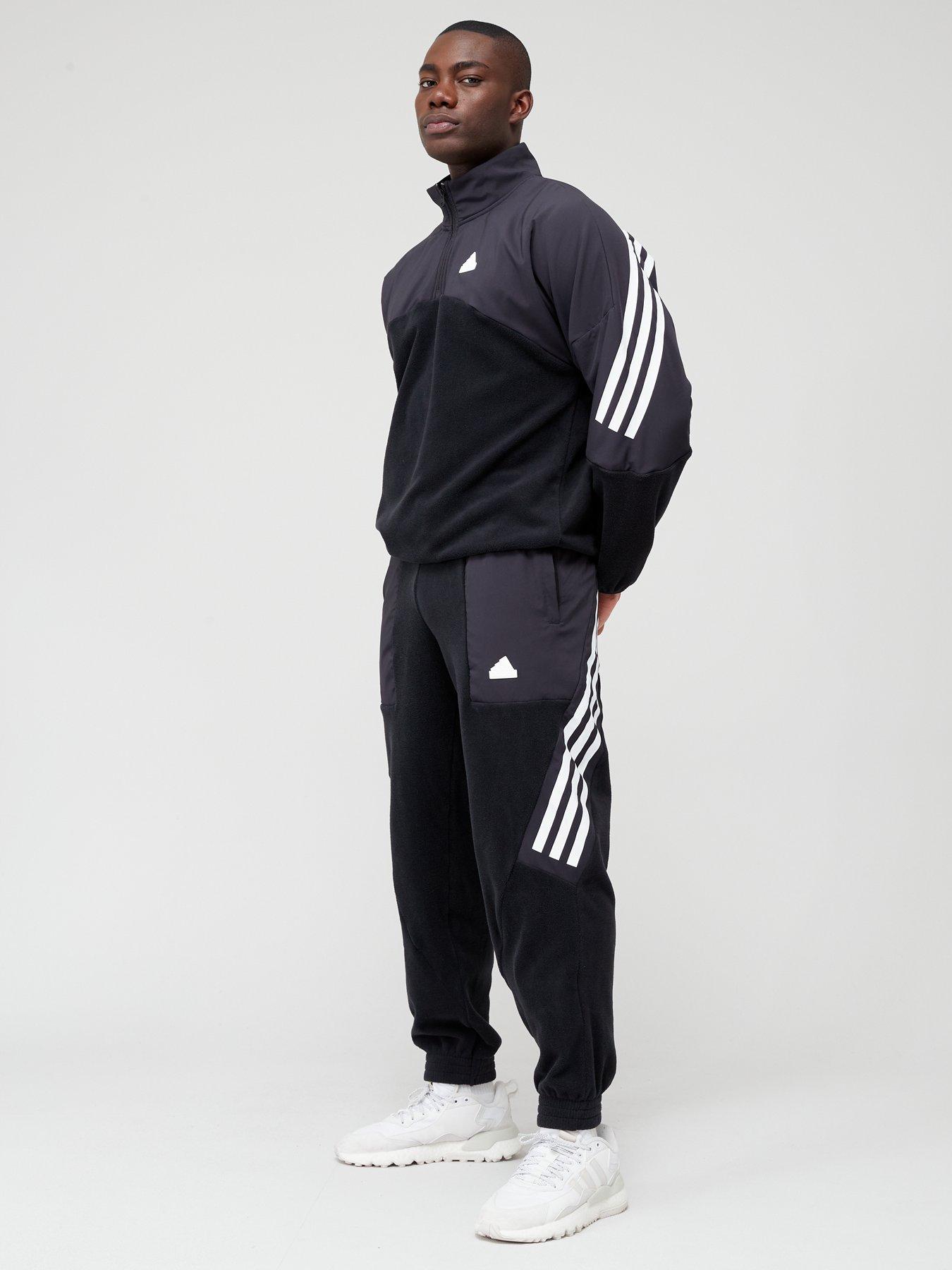 Adidas black and white striped pants online