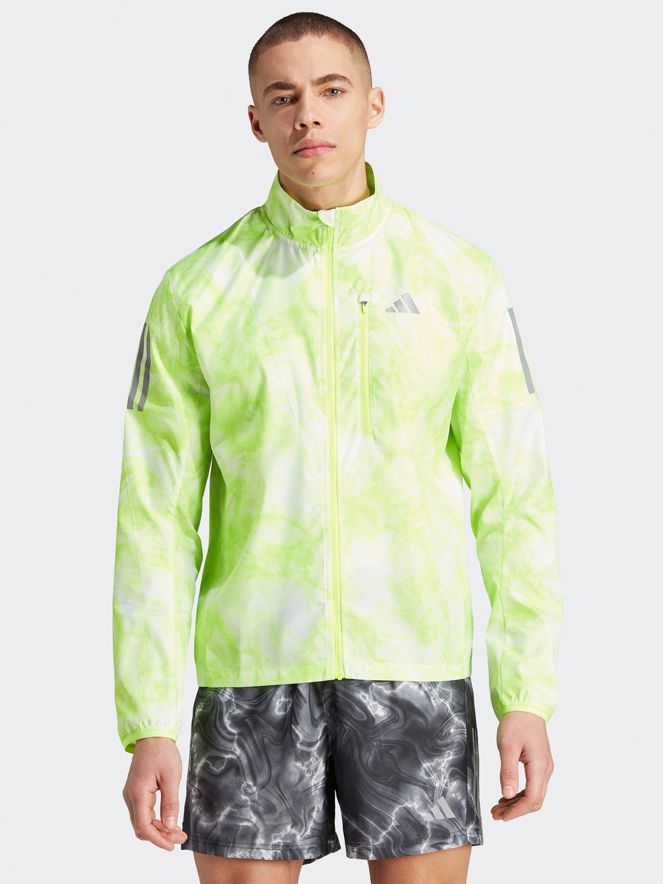 adidas Men s Own The Run Running Jacket White Yellow