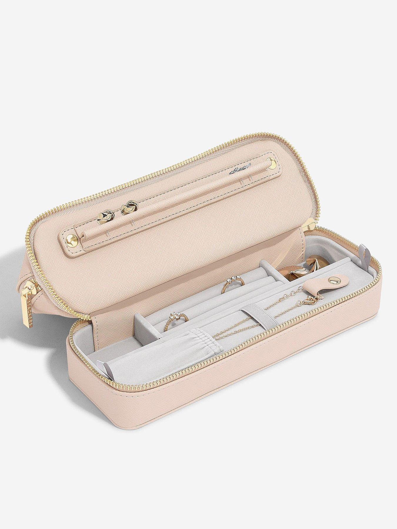 image of stackers-jewellery-amp-make-up-bag-pink