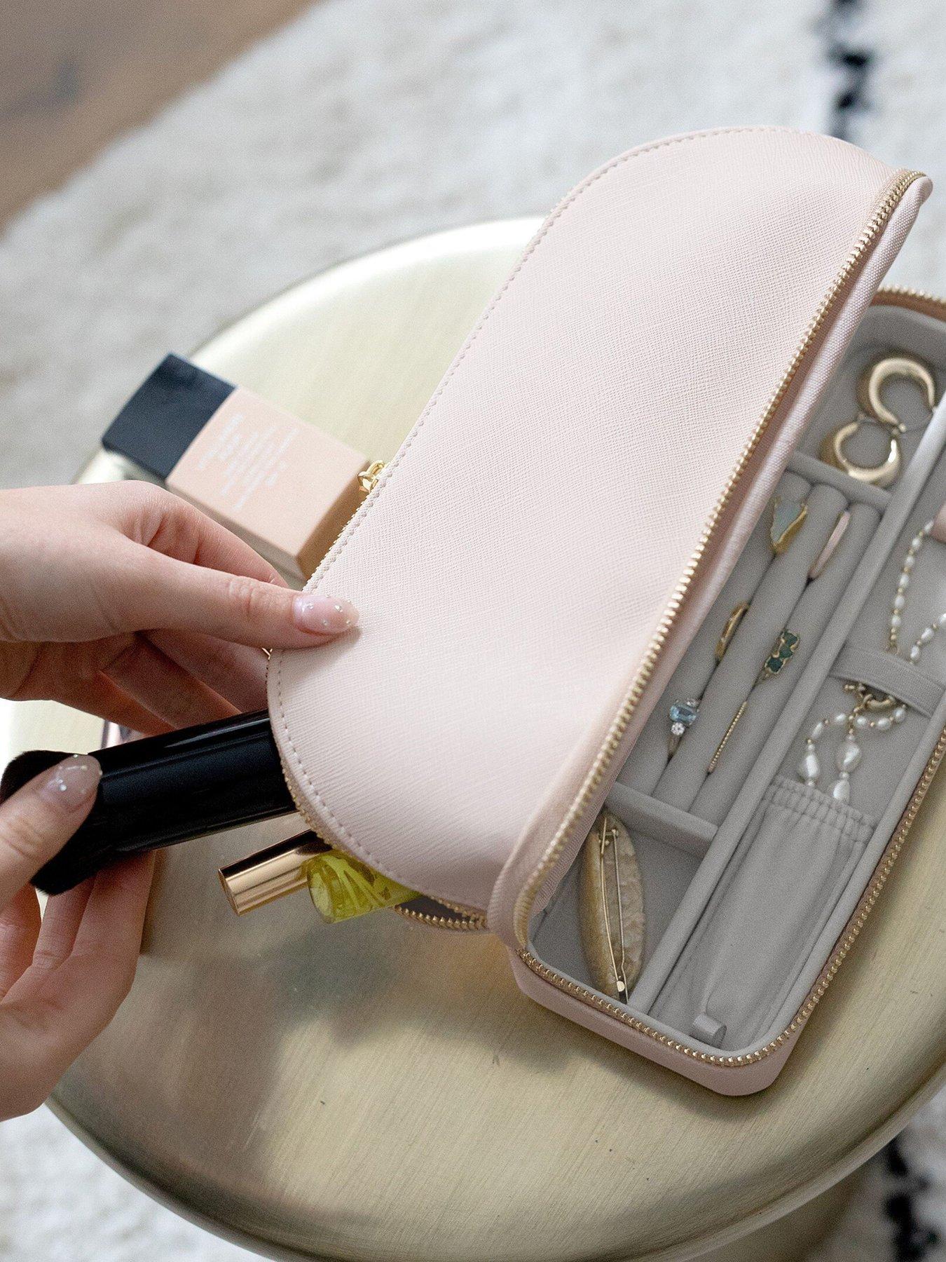  image of stackers-jewellery-amp-make-up-bag-pink