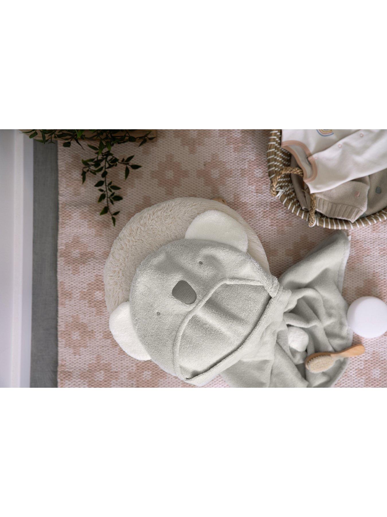 undefined Hooded Baby Towel- Koala - Grey