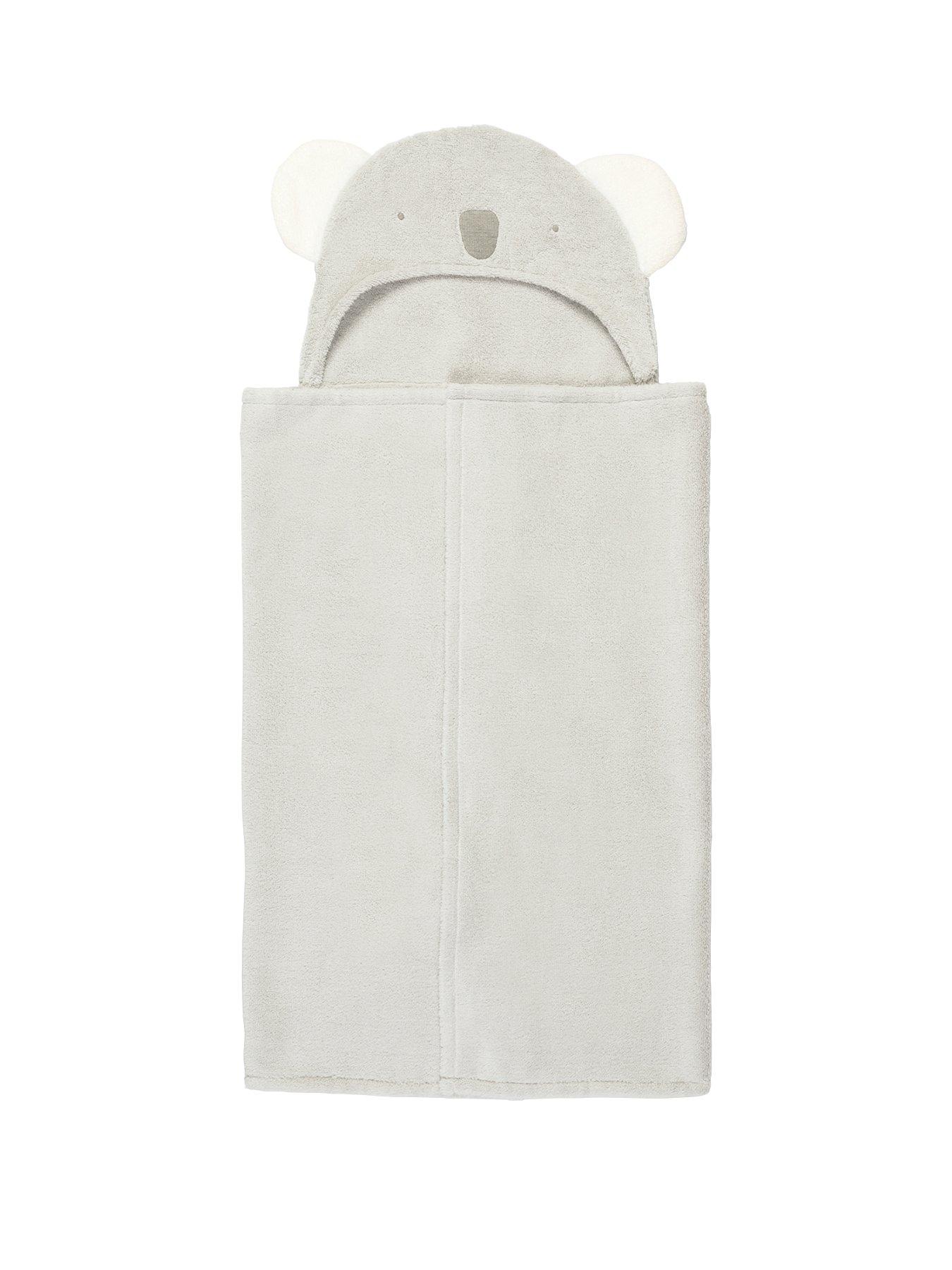  image of mamas-papas-hooded-baby-towel--koala-grey