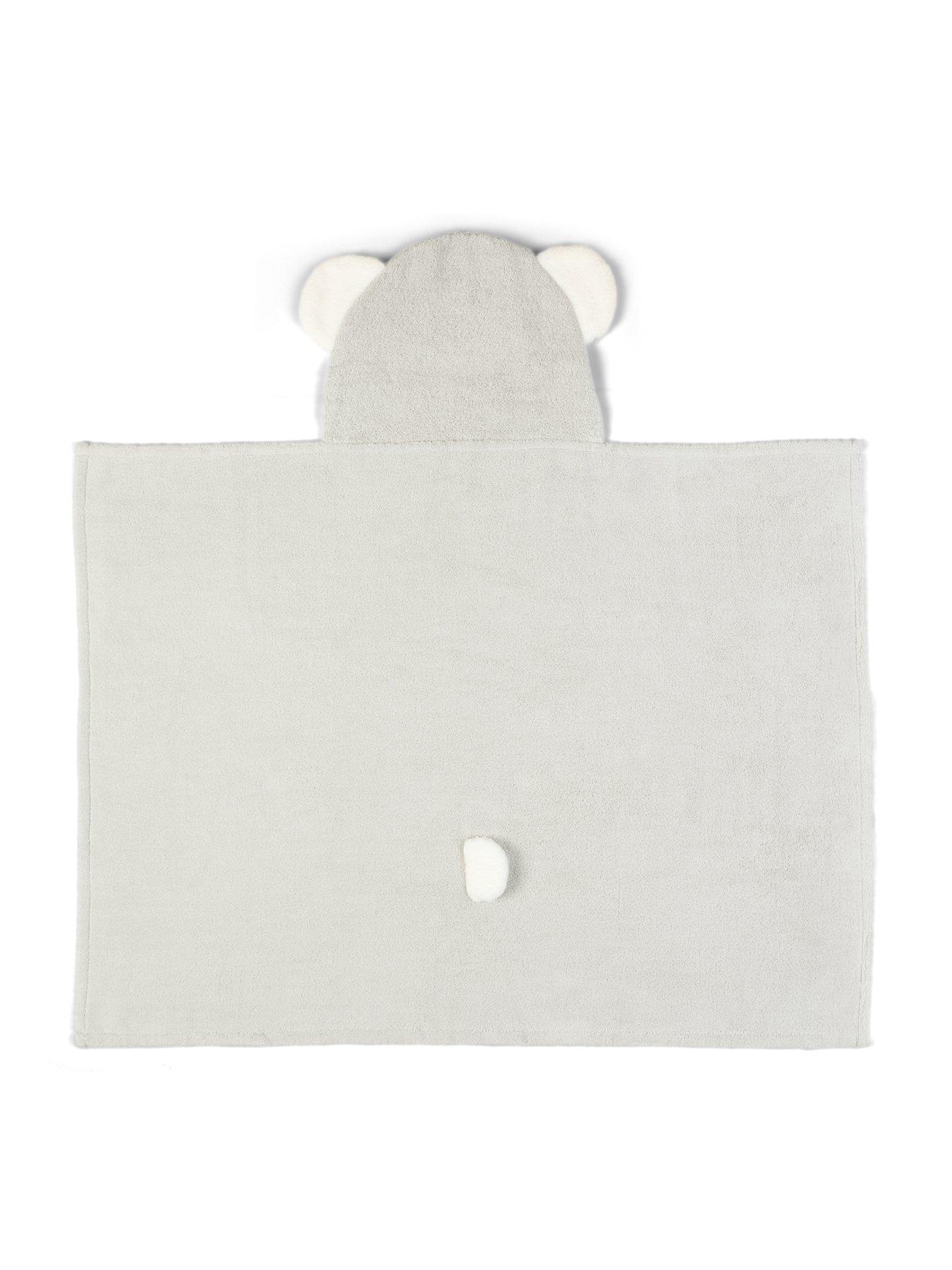  image of mamas-papas-hooded-baby-towel--koala-grey