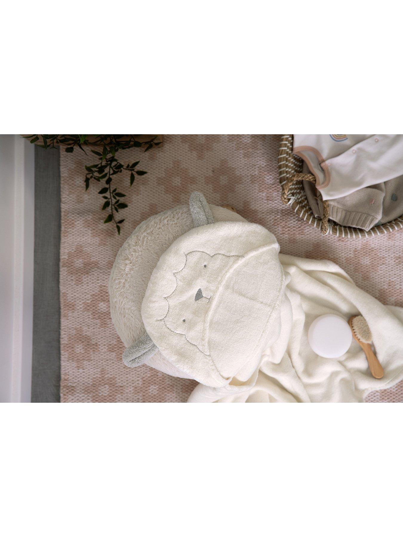 undefined Hooded Baby Towel - Lamb - Off White