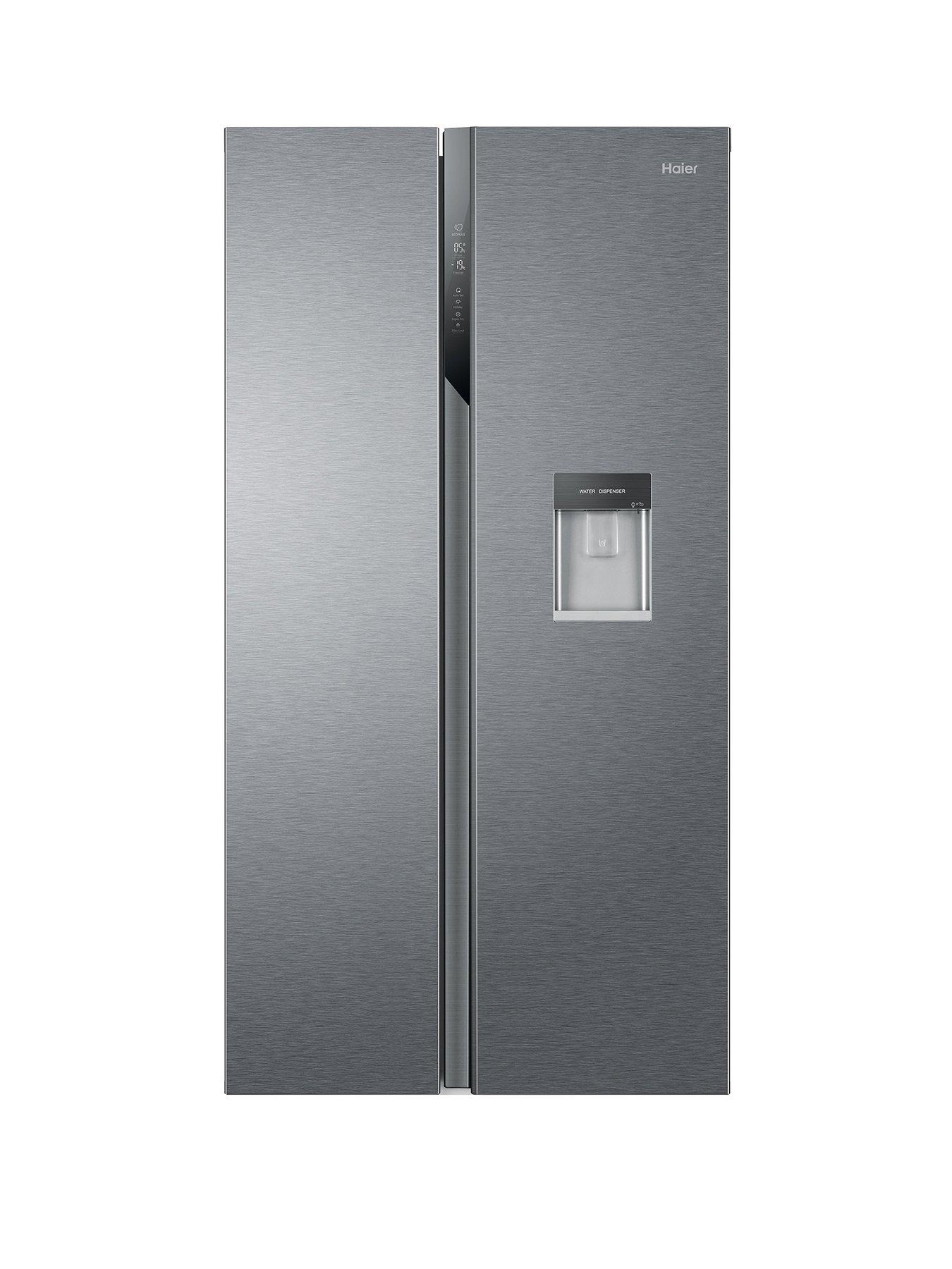 undefined HSR3918ENPG Total No Frost American Fridge Freezer, Non-Plumbed, E Rated - Silver