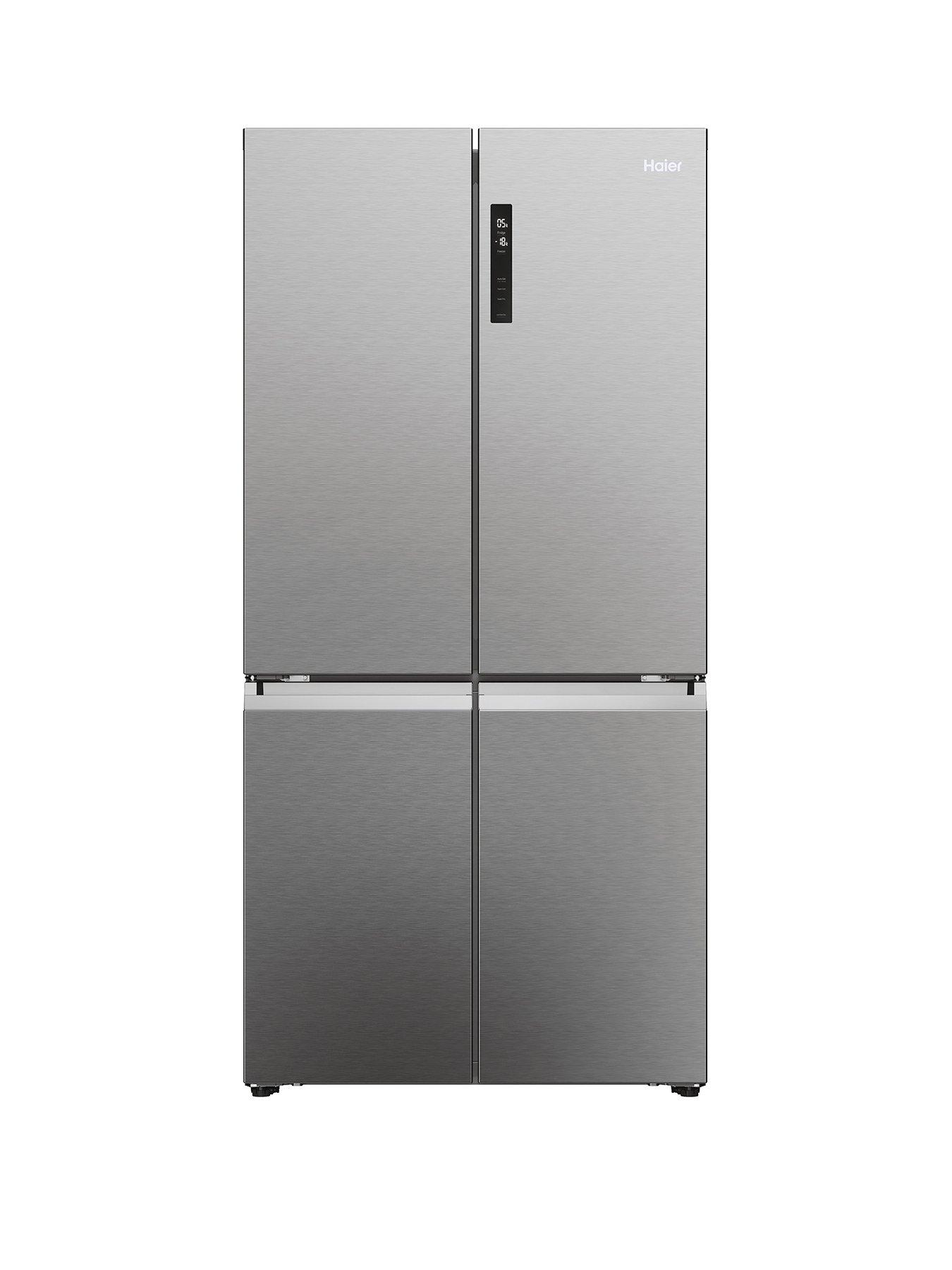 Haier Cube 90 HCR5919ENMP Total No Frost American Fridge Freezer, E Rated - Stainless Steel