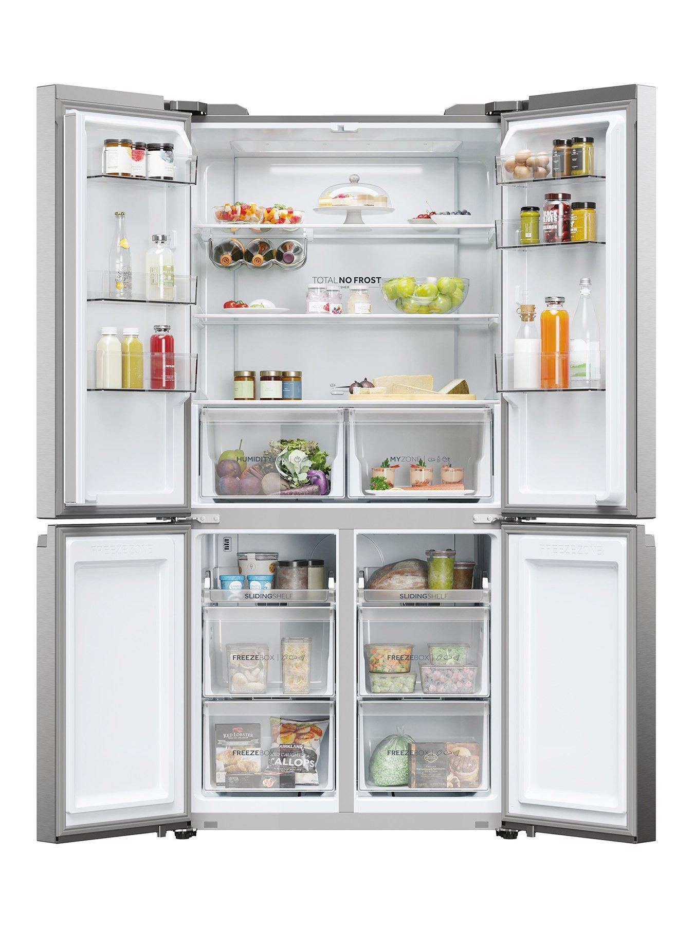  image of haier-cube-90-hcr5919enmp-total-no-frost-american-fridge-freezernbspe-rated-stainless-steel
