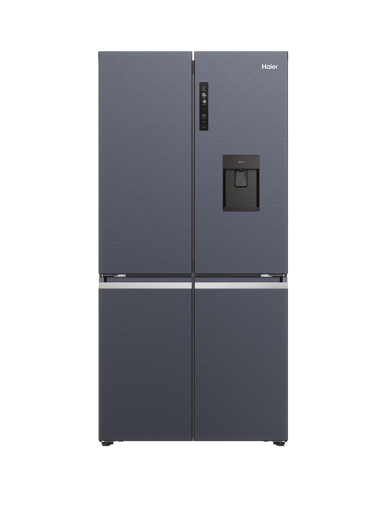 undefined Cube 90 HCR5919EHMB Frost-Free American Fridge Freezer with Plumbed Water Dispenser, E Rated - Black