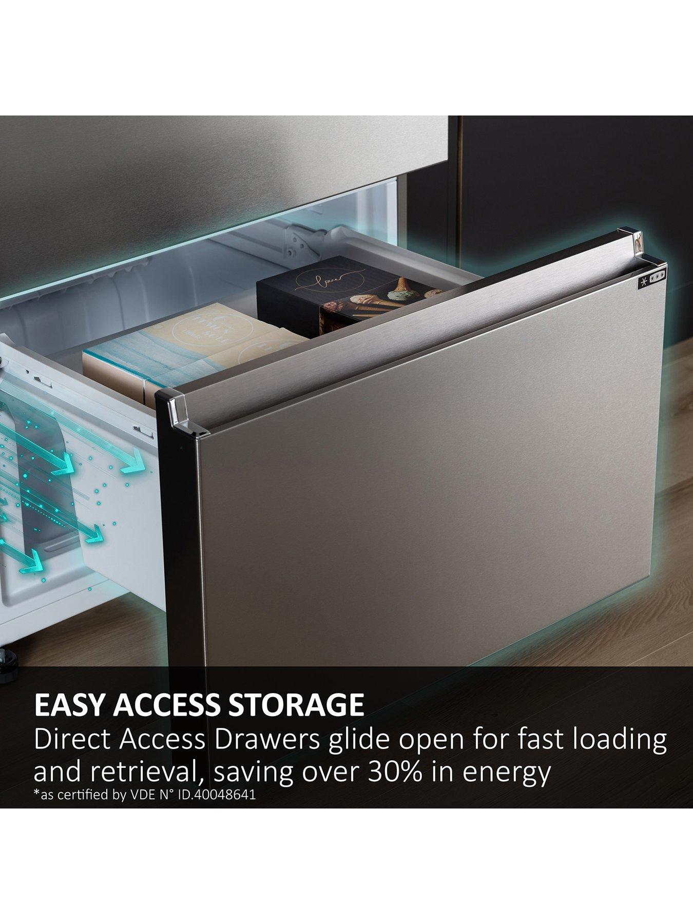  image of haier-fd-70-hfr5719enmg-70cm-widenbspfrost-free-american-fridge-freezernbspe-rated-stainless-steel