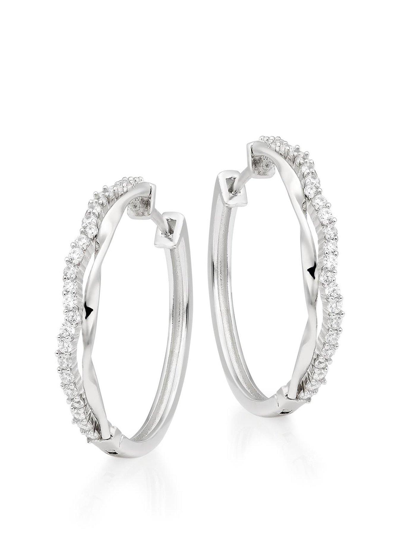 Beaverbrooks silver hoop on sale earrings