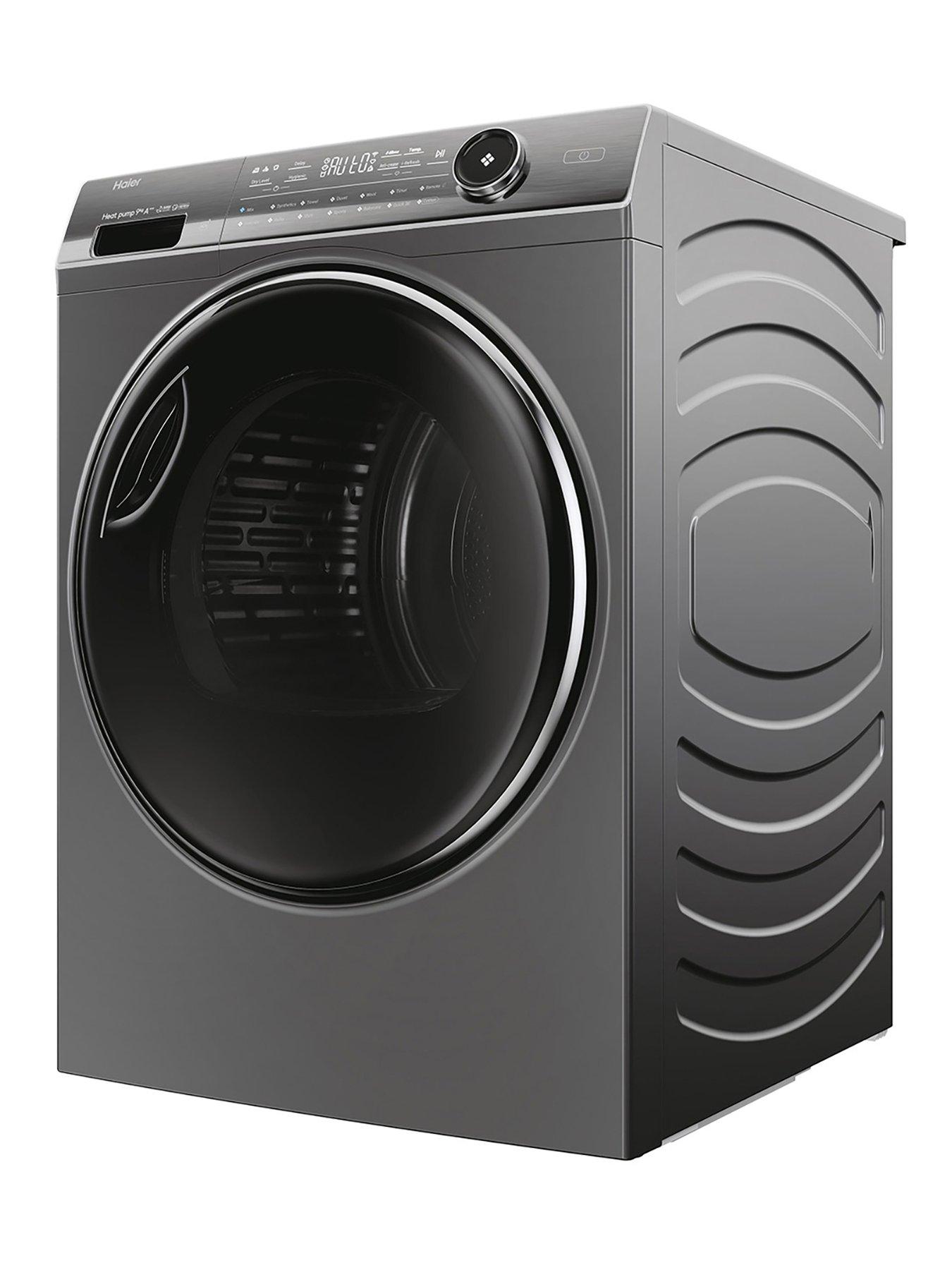 stillFront image of haier-i-pro-series-7-plus-hd90-a3q979su1-9kg-loadnbspheat-pump-tumble-dryernbspa-rated-graphite