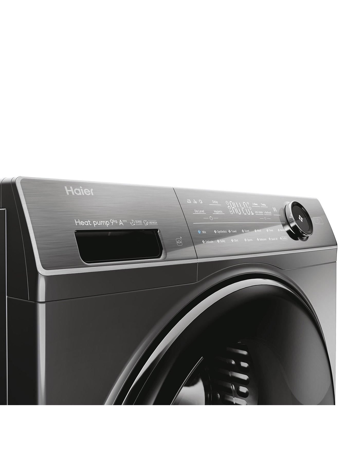  image of haier-i-pro-series-7-plus-hd90-a3q979su1-9kg-loadnbspheat-pump-tumble-dryernbspa-rated-graphite