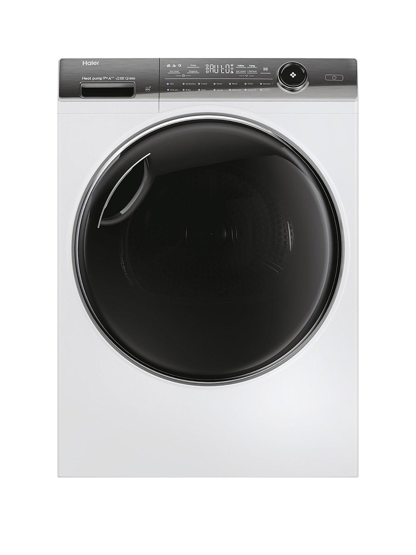 Haier i-Pro Series 7 Plus HD90-A3Q979U1 9kg Load Heat Pump Tumble Dryer, A+++ Rated - White