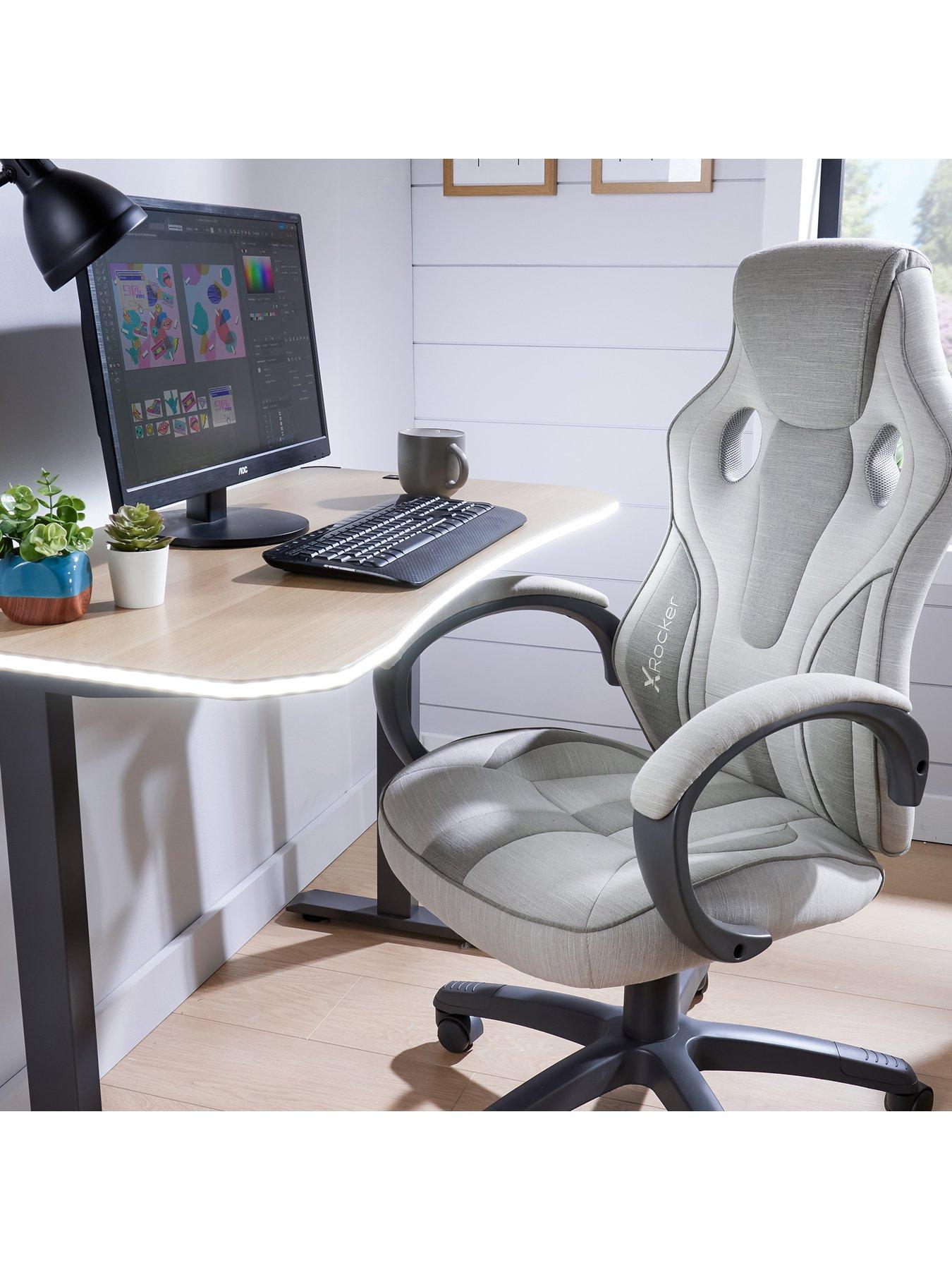  image of x-rocker-maverick-pc-office-gaming-chair-new-beige